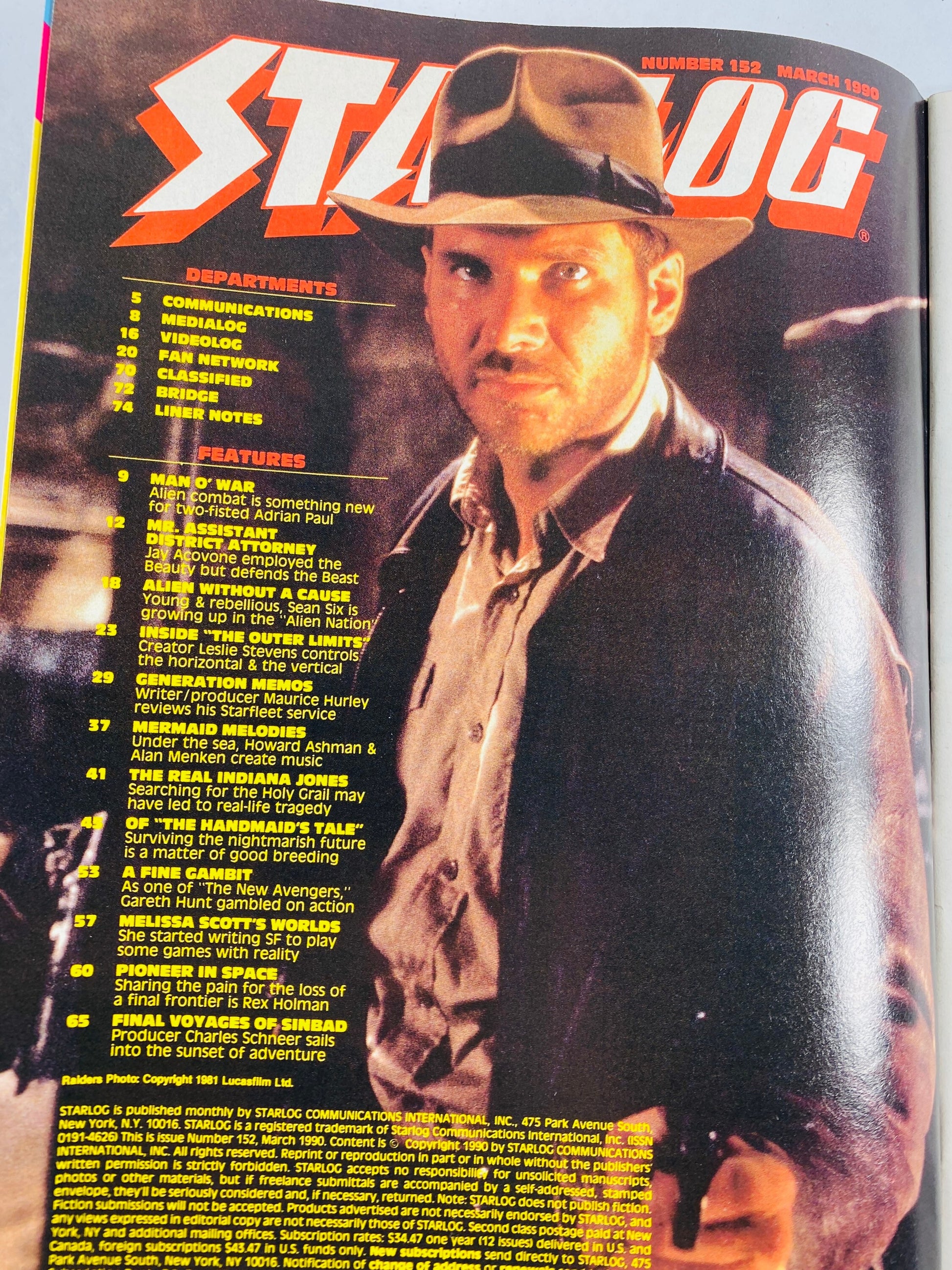 1990 Indiana Jones, Little Mermaid, Star Trek vintage magazine Starlog scifi movie photos stories home decor college bedroom posters