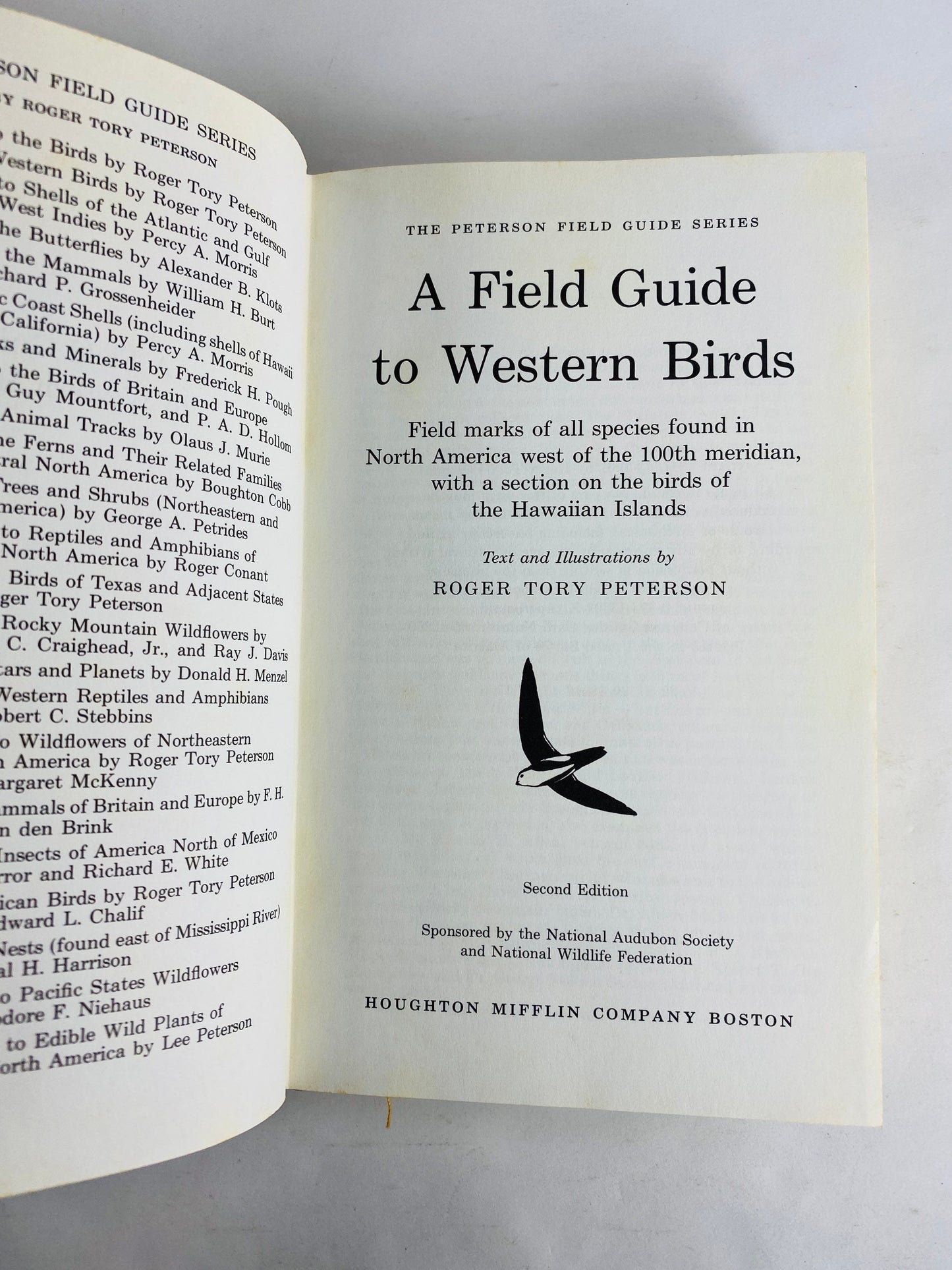 1978 Western Birds Field Guide to Identification by Roger Tory Peterson. Vintage book National Audubon Society