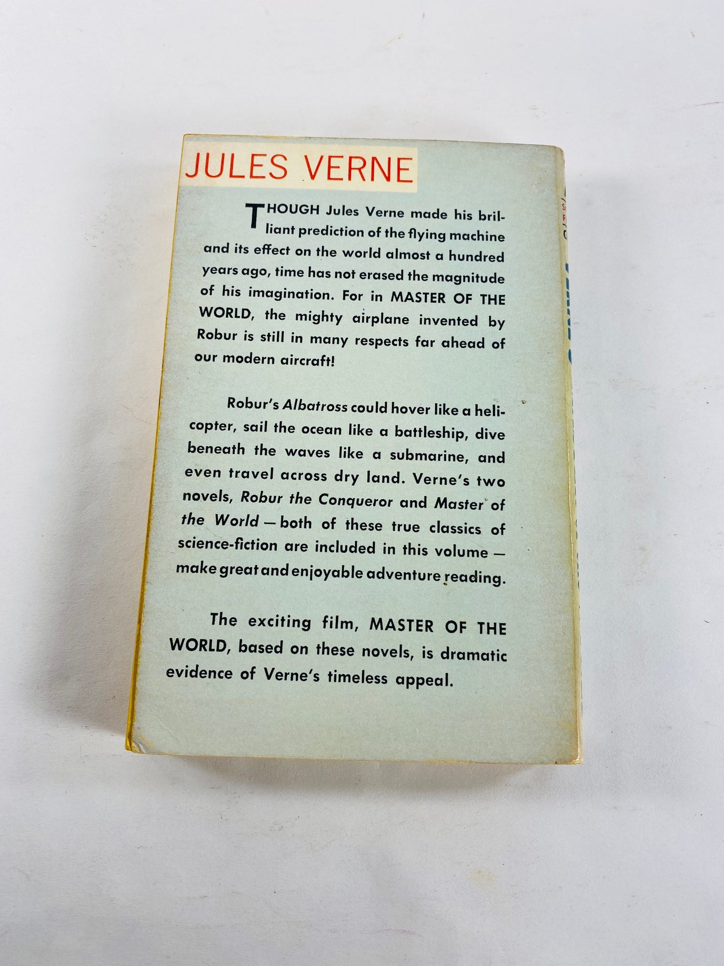 1951 Jules Verne Master of the World vintage paperback book by author of Twenty Thousand Leagues Under the Sea. Ace Science Fiction Classic