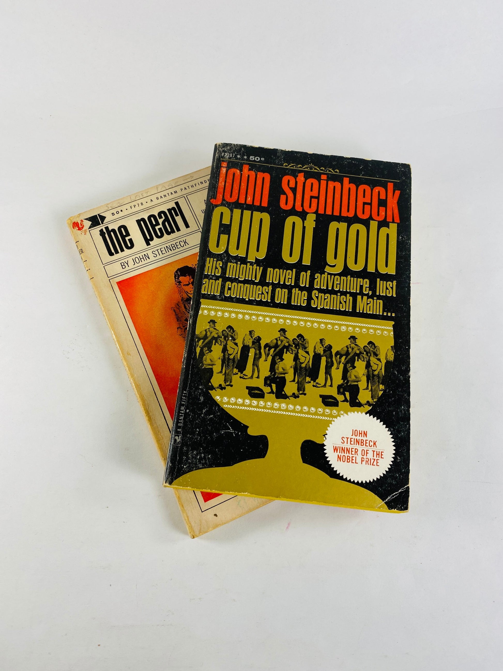 John Steinbeck Of Mice & Men, Cannery Row, Tortilla Flat Vintage paperback book Penguin Bantam. At home reading. Christmas stocking stuffer