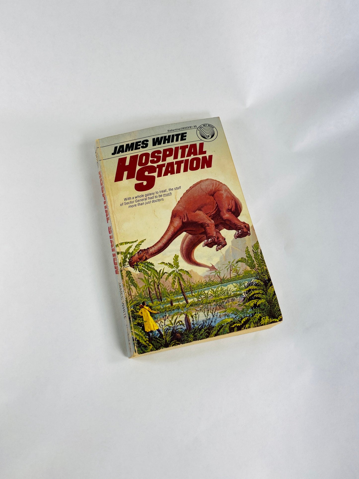 Hospital Station vintage paperback book by James White circa 1979 about medical treatment Galactic hospital Science fiction scifi dinosaurs