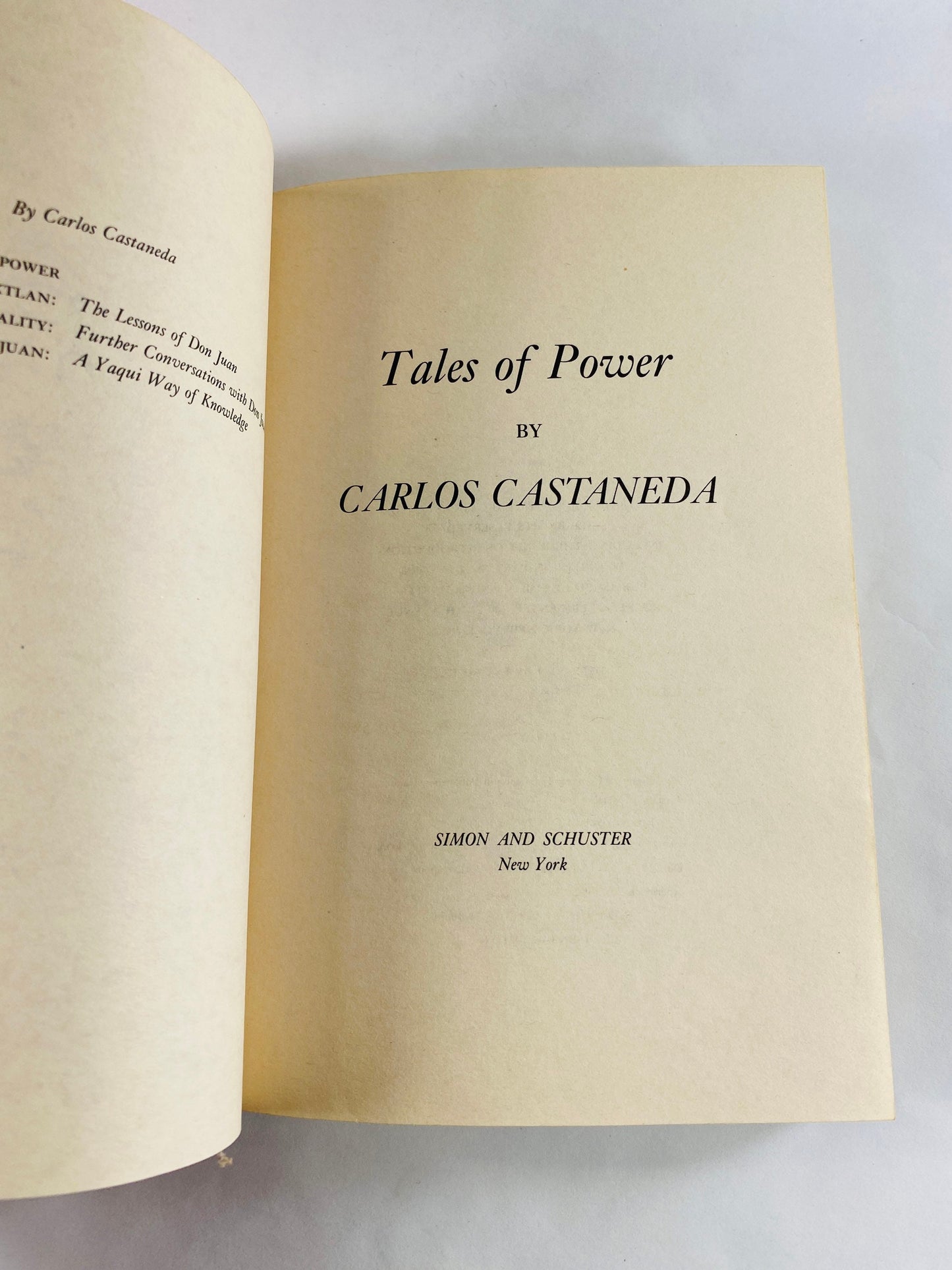 Carlos Castaneda vintage FIRST EDITION vintage book Tales of Power circa 1974 Conversations with Don Juan Dreaming Infinity