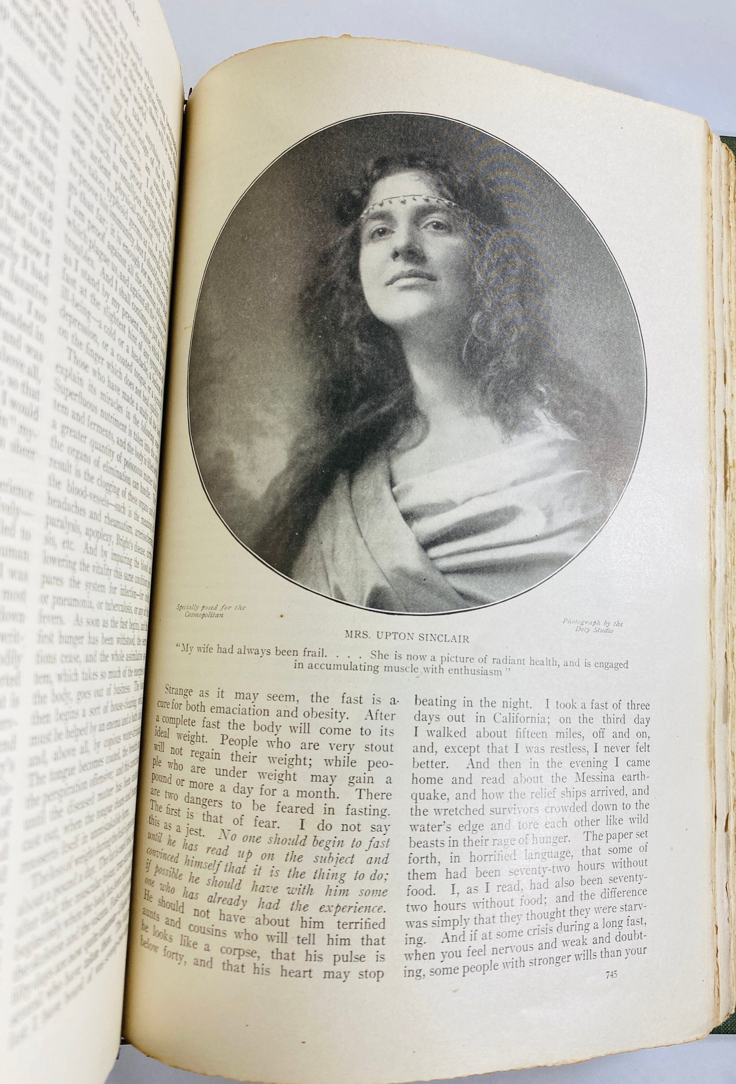 1910 Fasting Cure Upton Sinclair GENUINE vintage Cosmopolitan Magazine May issue health article led to book COLLECTOR gift starving