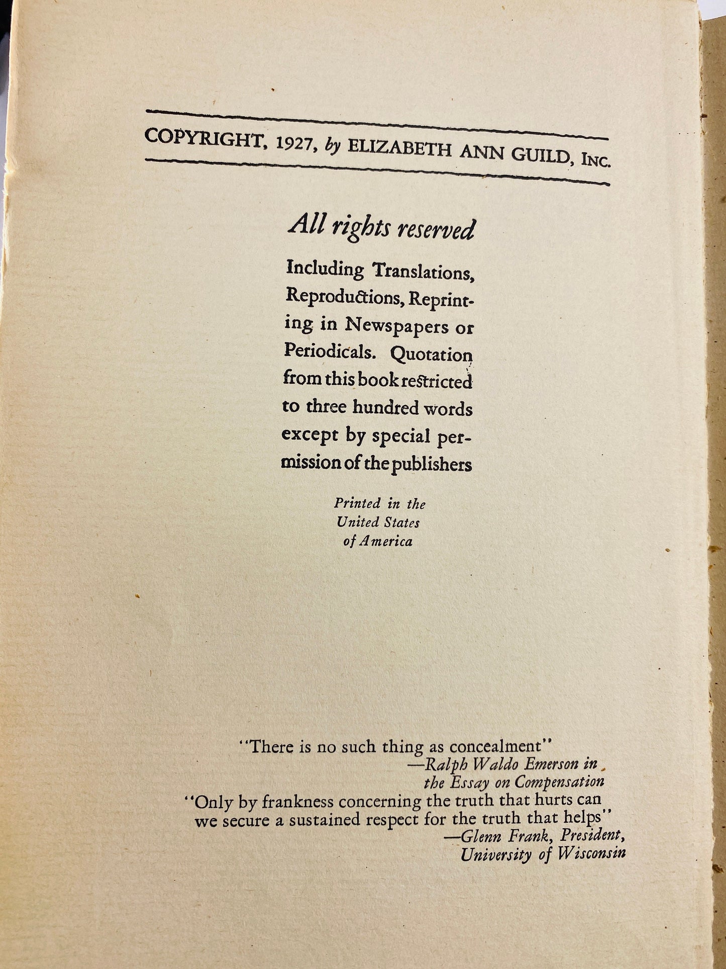 President's Daughter antique FIRST EDITION by Nan Britton, mistress of President Warren G Harding circa 1927. First Kiss & Tell scandal book