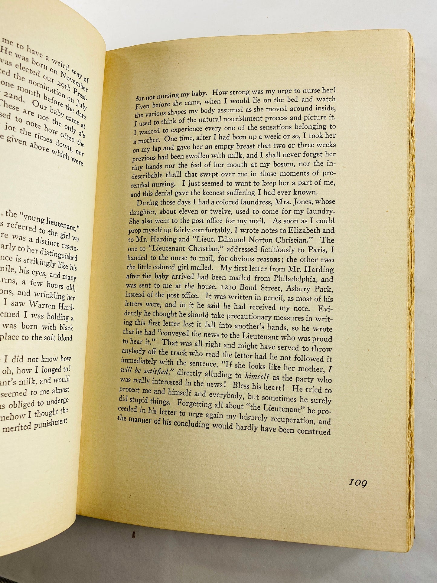 President's Daughter antique FIRST EDITION by Nan Britton, mistress of President Warren G Harding circa 1927. First Kiss & Tell scandal book