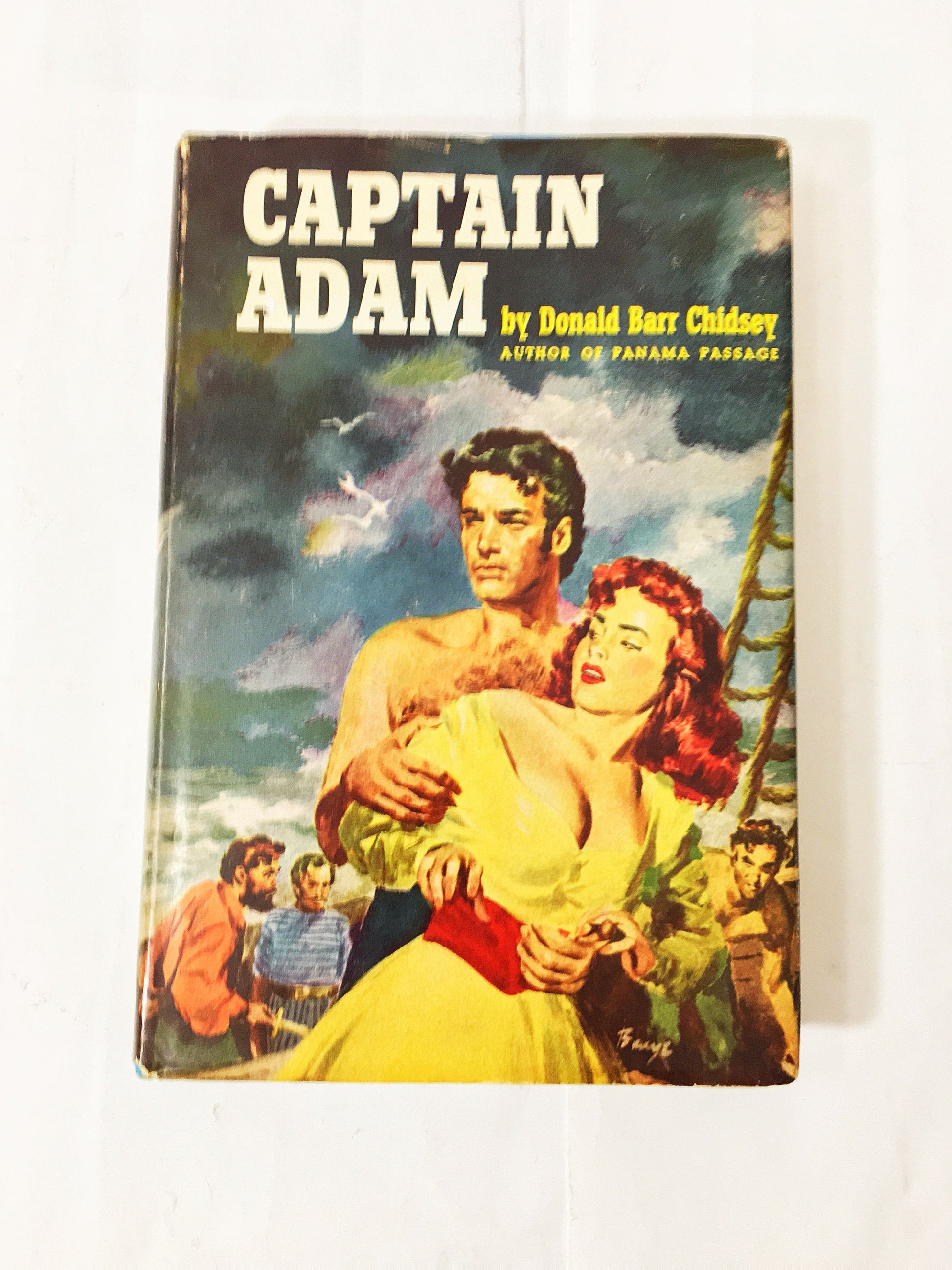 Captain Adam Vintage FIRST EDITION book about love and independence Pulp fiction by Donald Barr Chidsey circa 1953. Home bookshelf decor