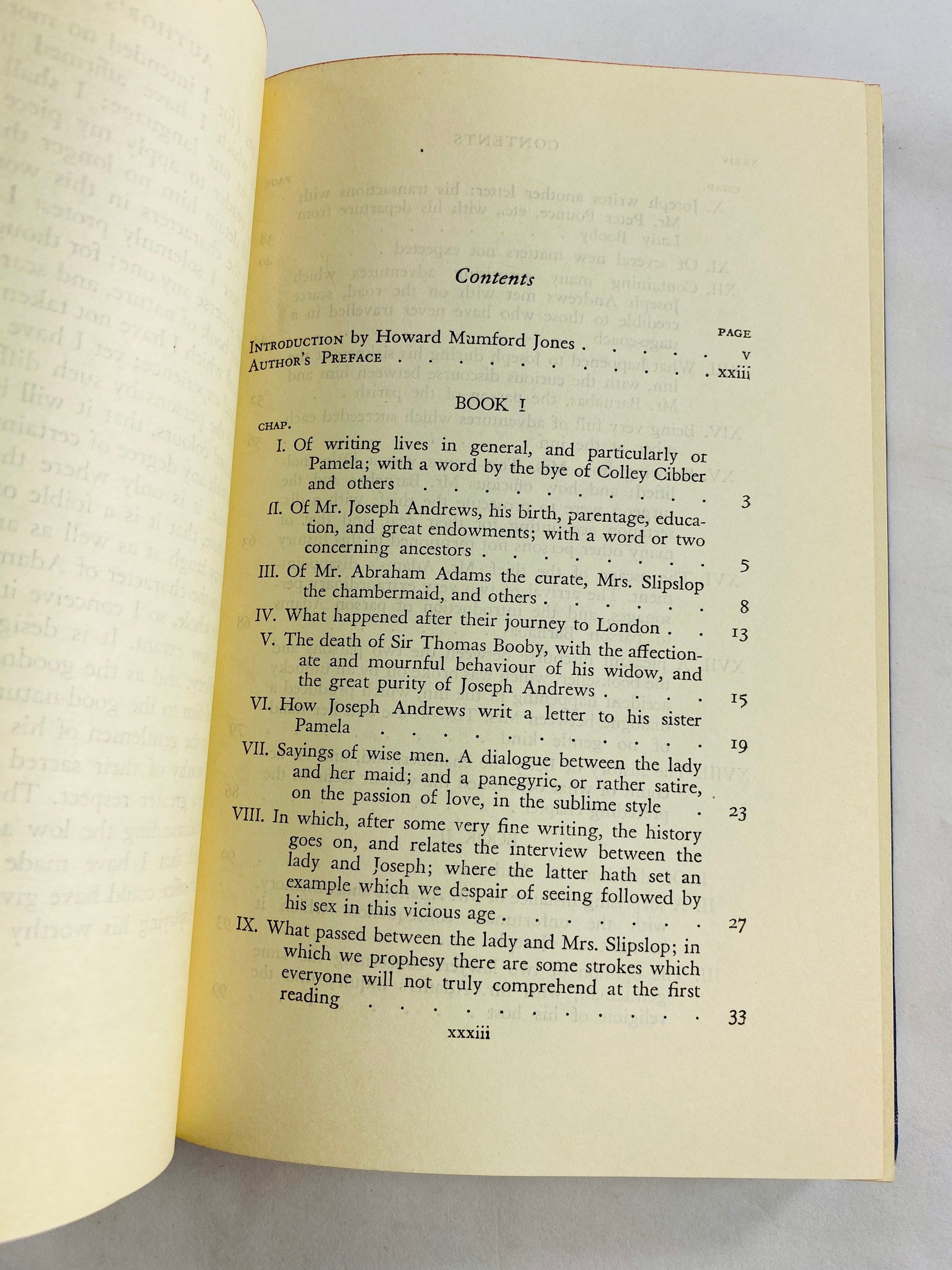 1939 History and Adventures of Joseph Andrews vintage book marks the beginning of Henry Fielding's career as a serious novelist Blue decor