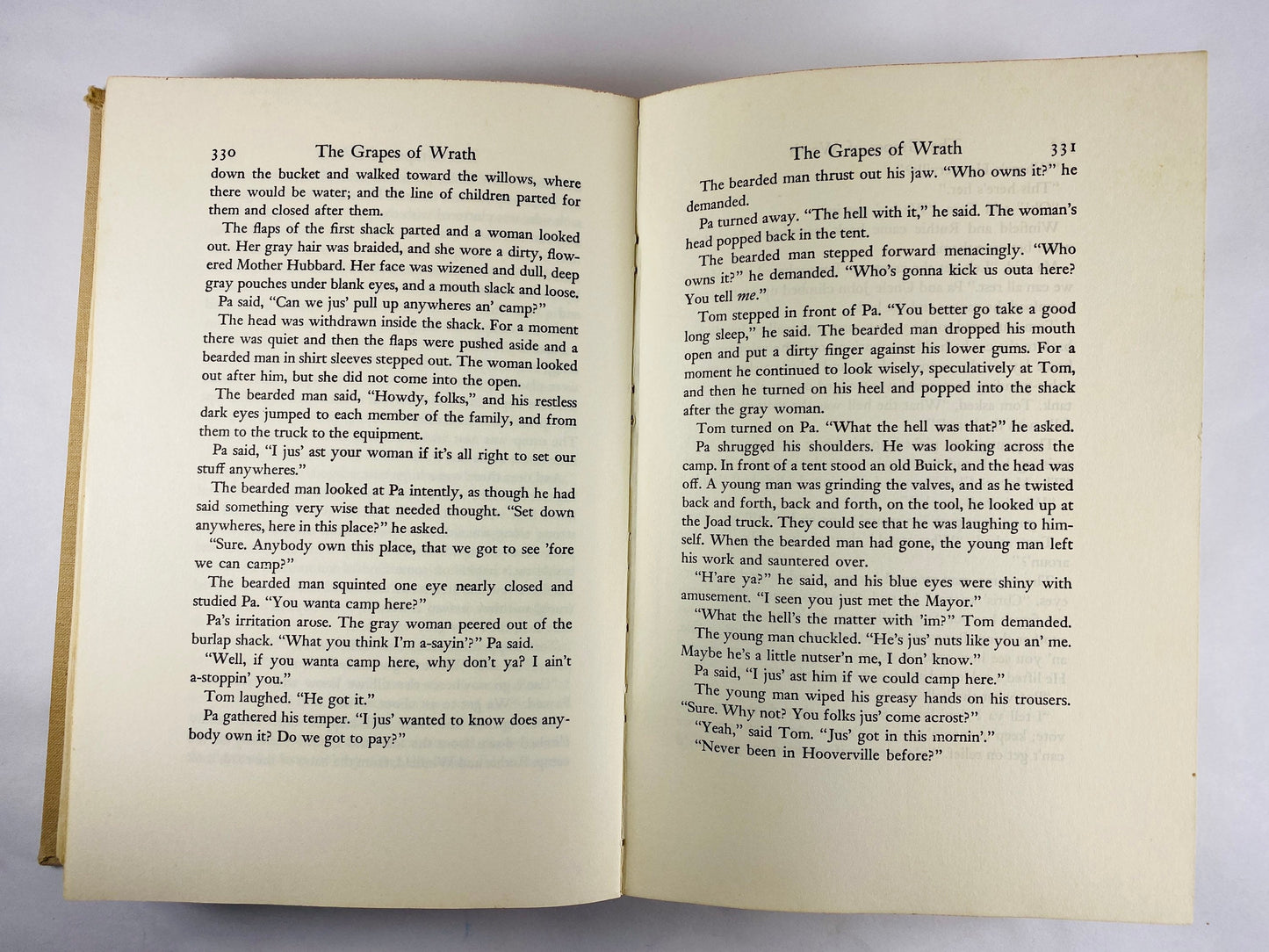 Grapes of Wrath by John Steinbeck EARLY PRINTING circa 1967 Vintage gift. Former Library Book Pulitzer Prize