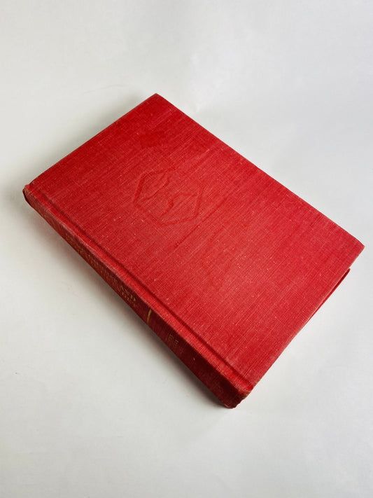 Vintage Honore De Balzac Modern Library book circa 1950 Pere Goriot & Eugenie Grandet. Beautiful Red home office bookshelf decor