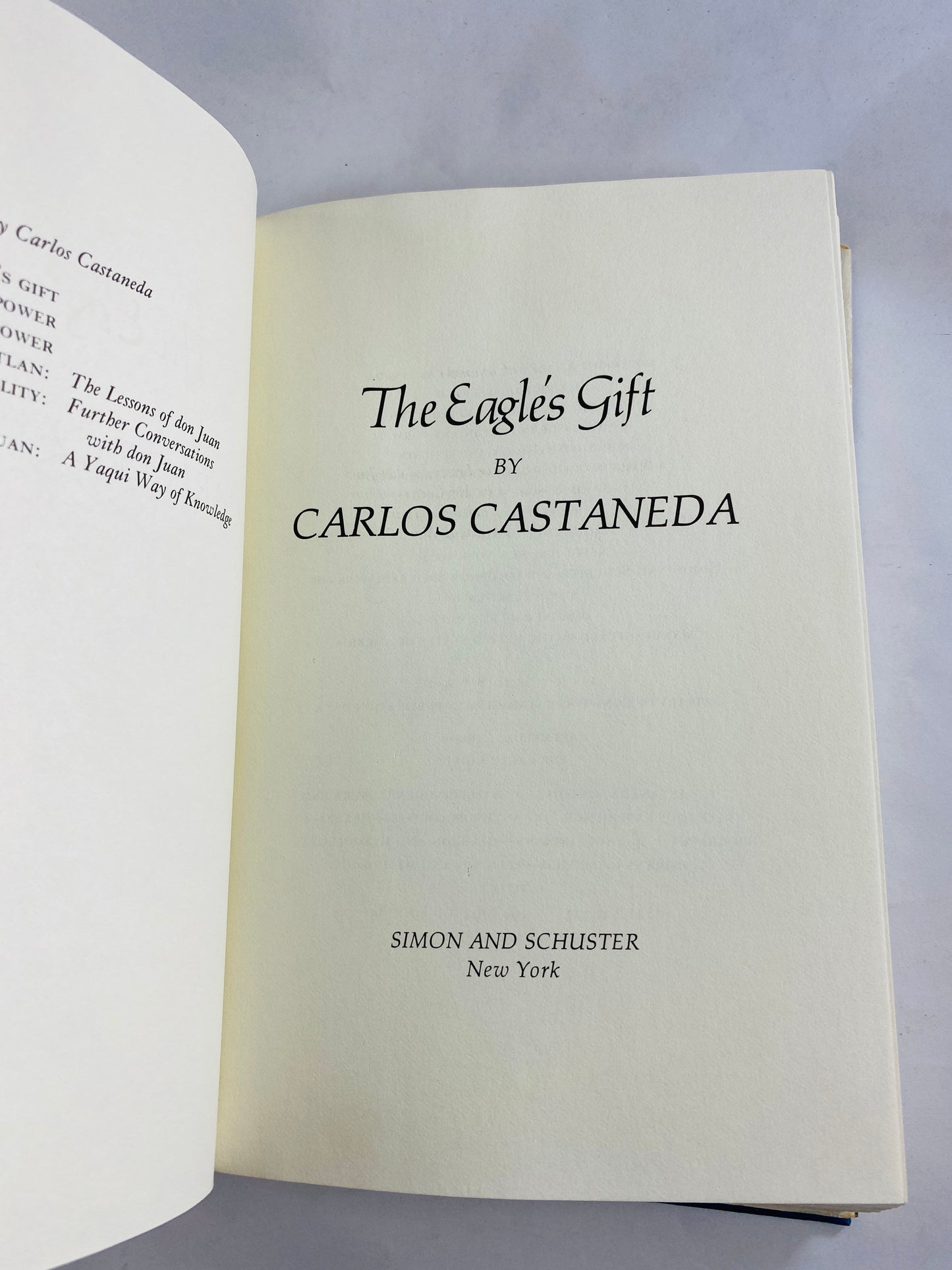 Eagle’s Gift by Carlos Castaneda vintage book about sorcery, second awareness and manifestation circa 1981 telekinesis Fringe