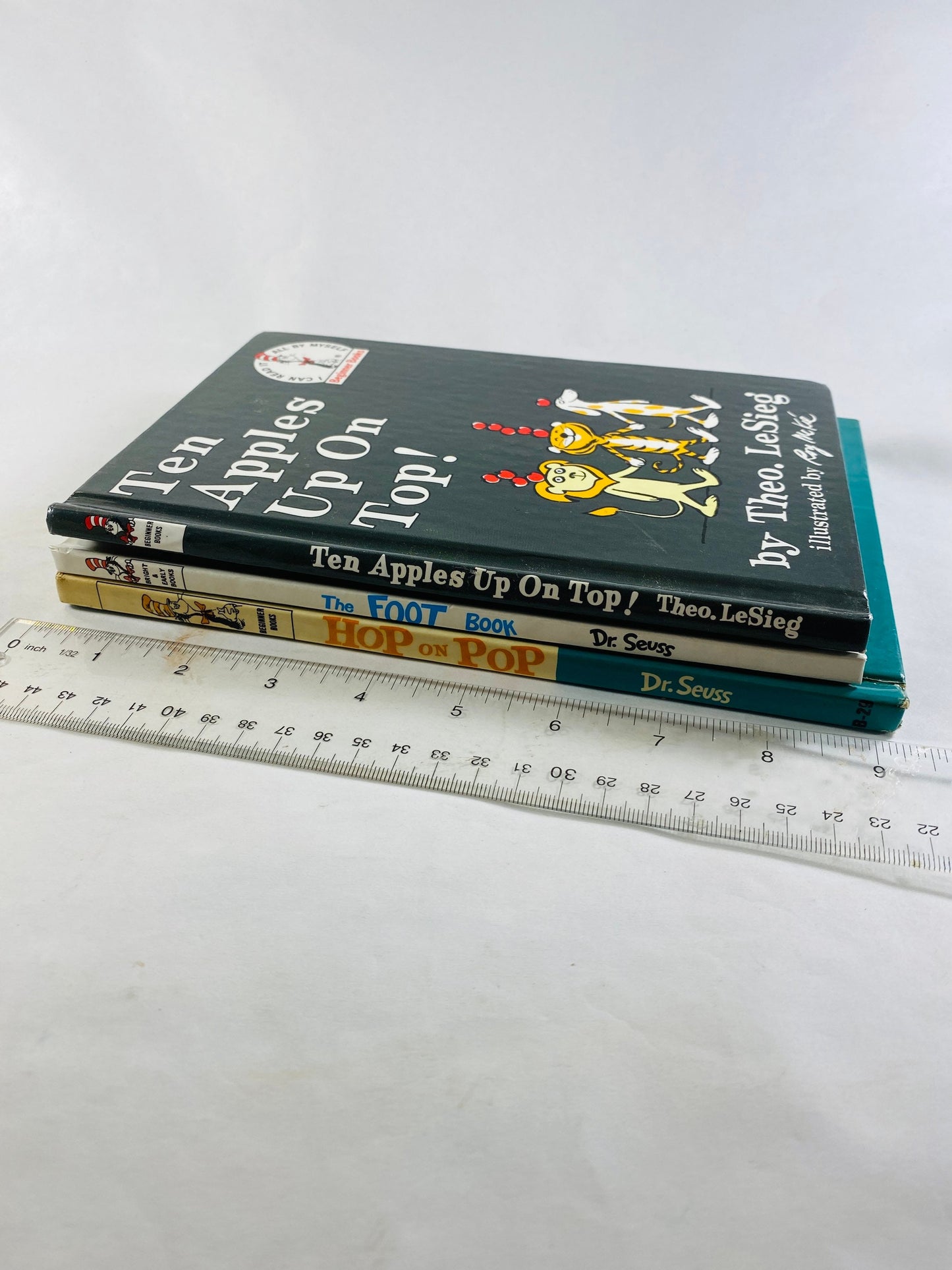 1960s Dr Seuss vintage Beginner I Can Read books Hop on Pop, Ten Apples, Foot Book Theo LeSieg