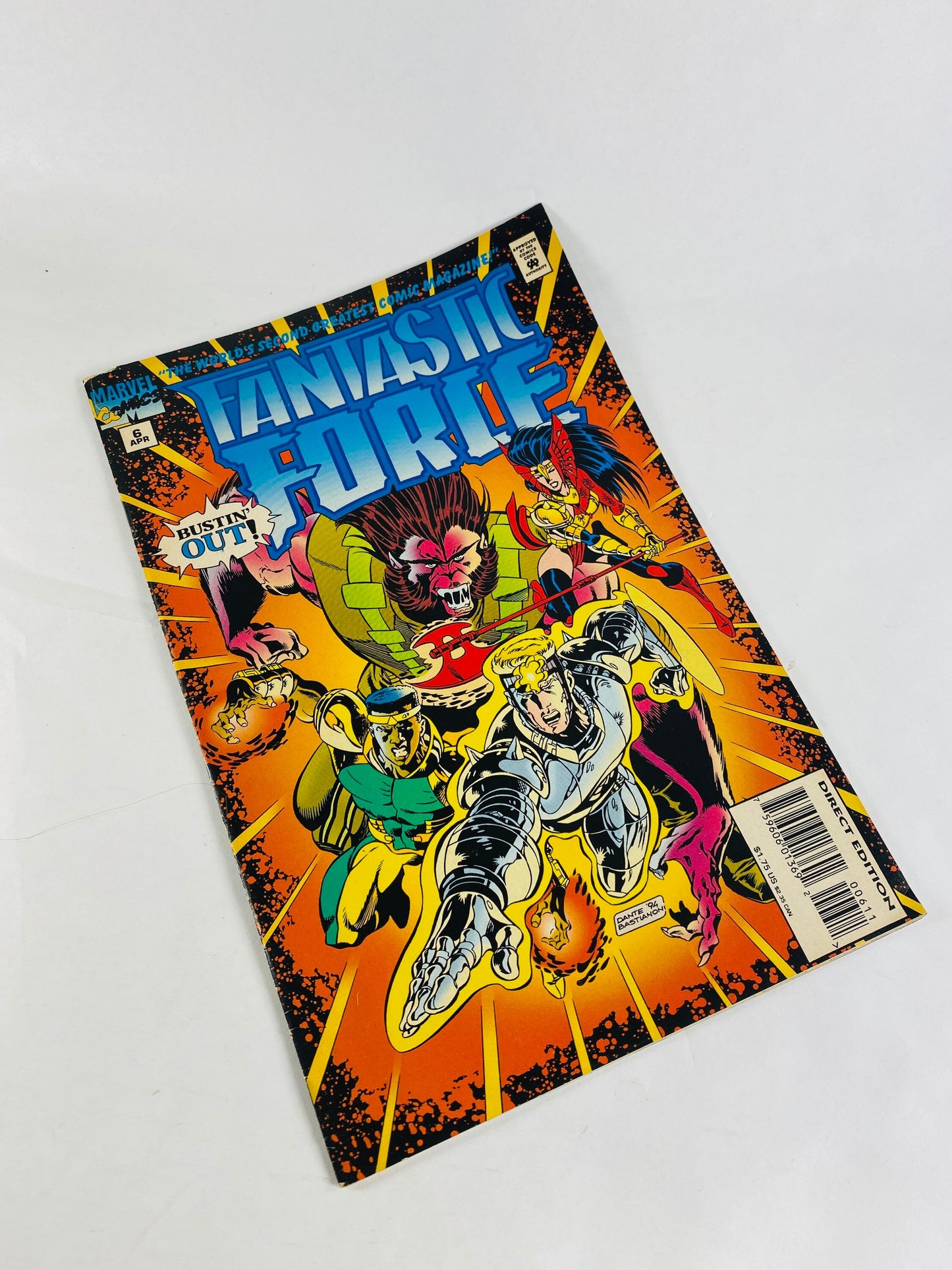 1995 Marvel Fantastic Force April 6 Super-Heroes vol 1 Stan Lee World’s Second Greatest Comic Magazine Vintage comic book