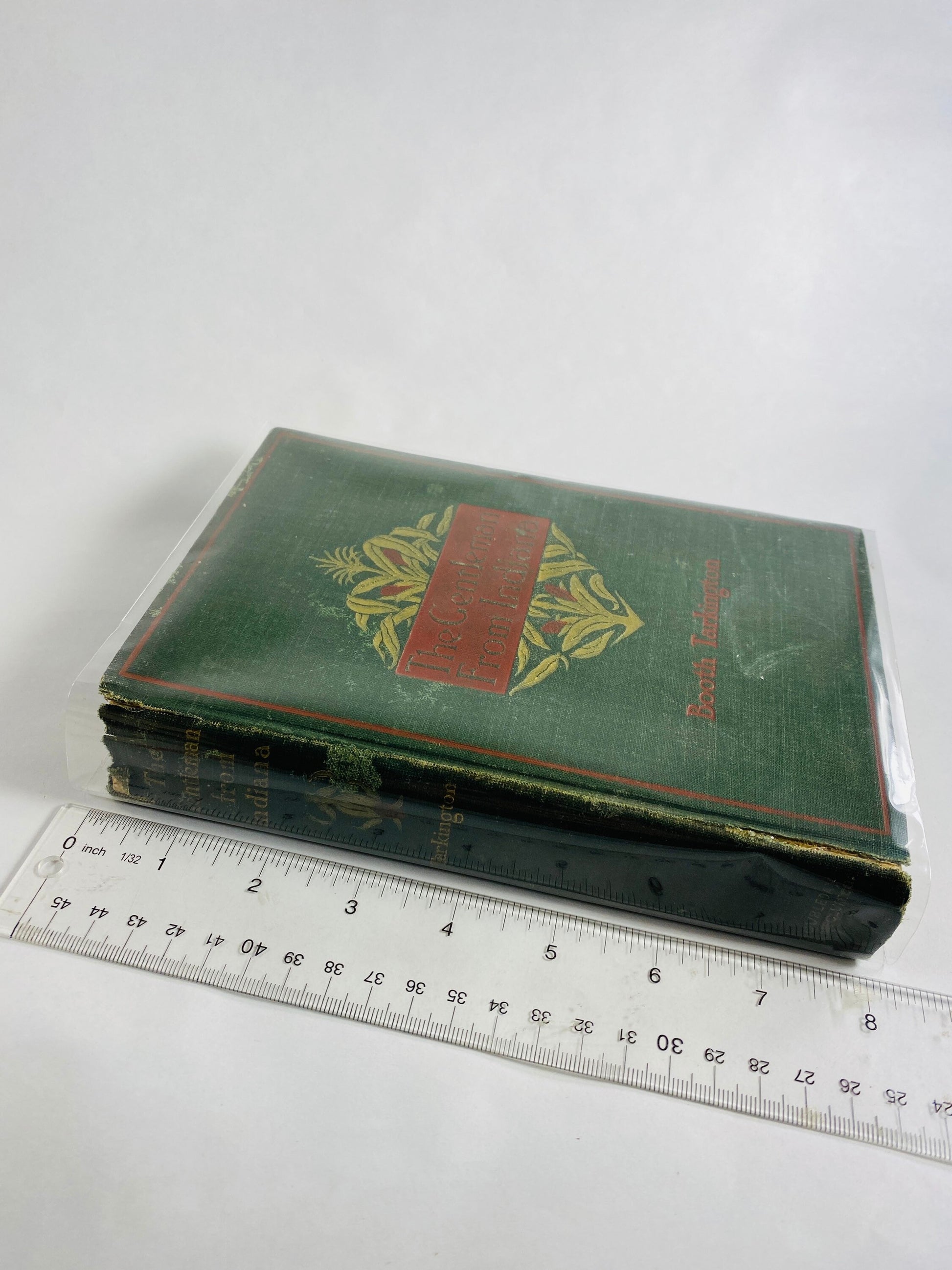1899 Gentleman from Indiana by Booth Tarkington FIRST EDITION Vintage book about the Fight against political corruption. Green cloth boards