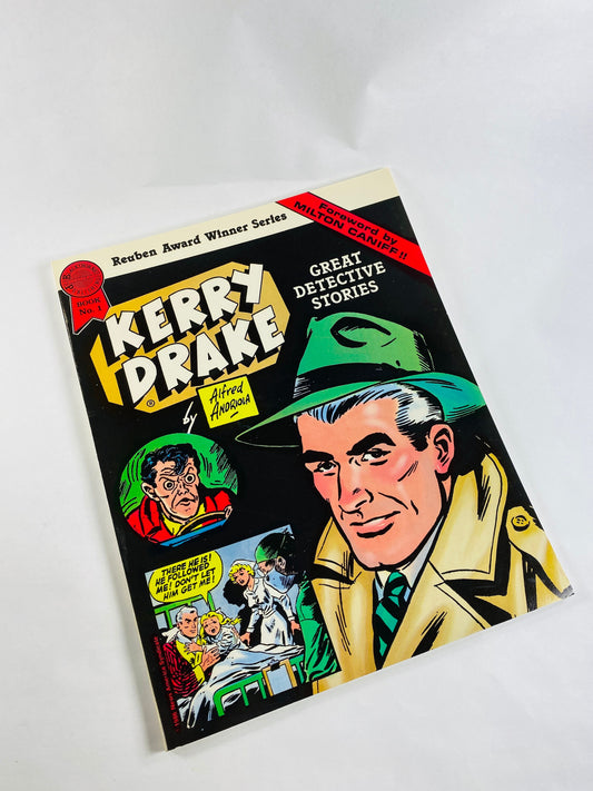 1986 Kerry Drake Great Detective Stories vintage paperback comic book opposition of Dick Tracy and Charlie Chan