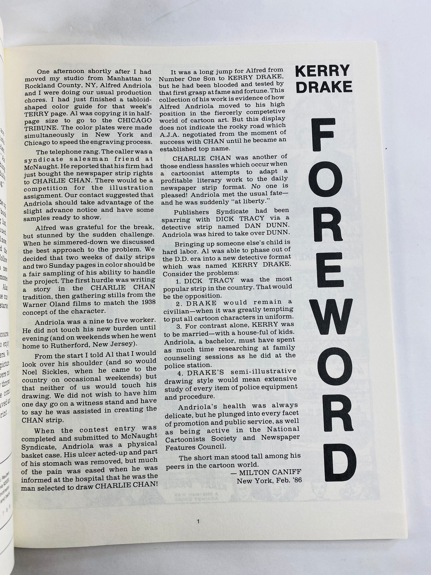 1986 Kerry Drake Great Detective Stories vintage paperback comic book opposition of Dick Tracy and Charlie Chan