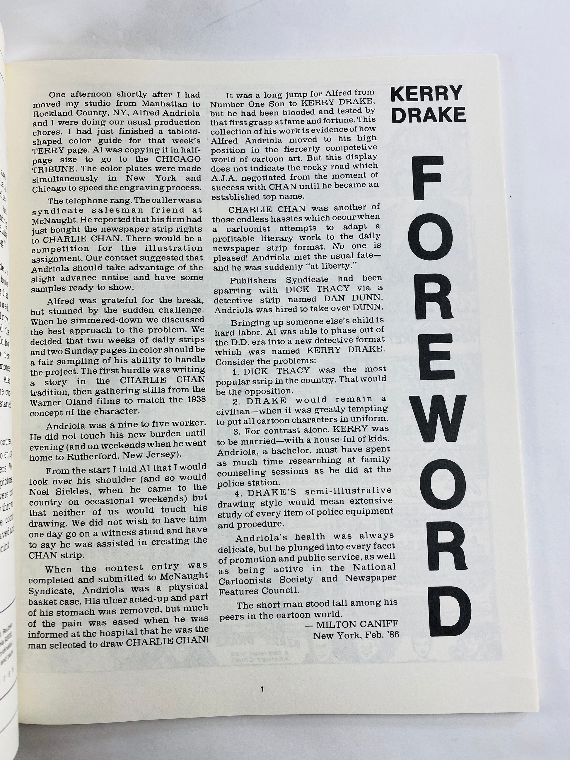 1986 Kerry Drake Great Detective Stories vintage paperback comic book opposition of Dick Tracy and Charlie Chan