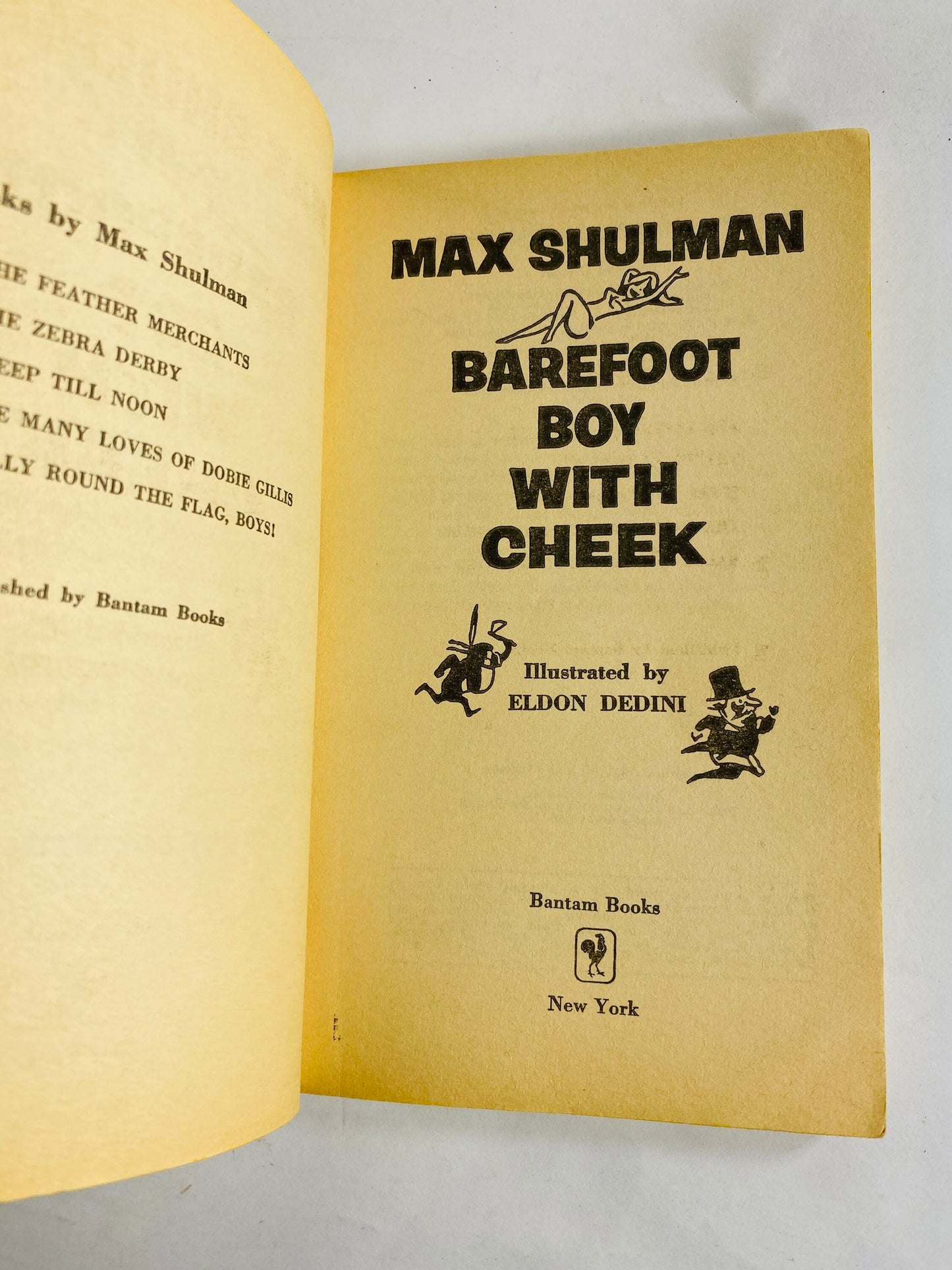 Barefoot Boy with Cheek Vintage paperback book 1962 by Max Shulman. Spoof on College Life