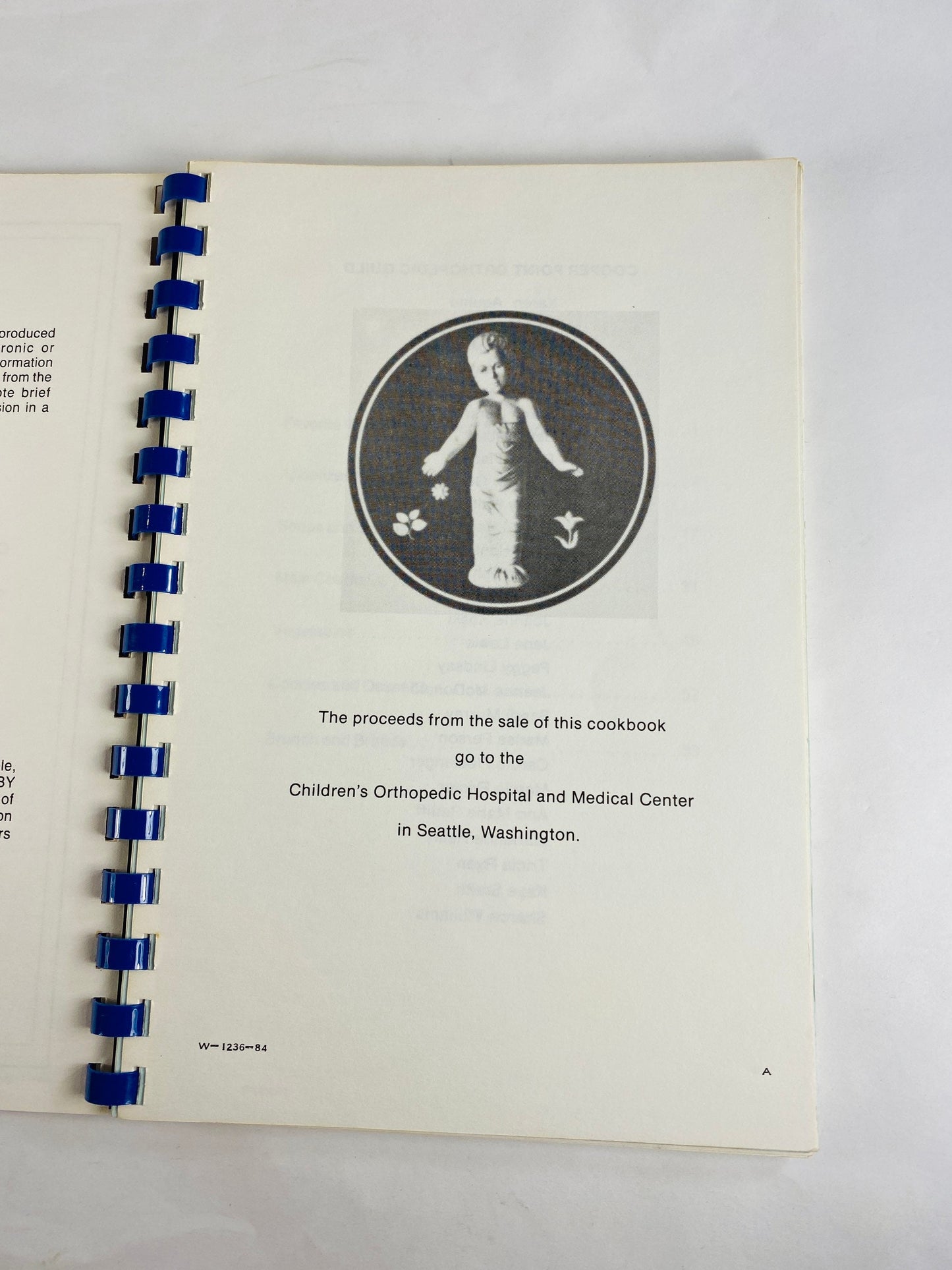 Beary Wonderful Cookbook Vintage Seattle Washington Orthopedic Hospital selection of recipes & restaurant favorites circa 1984 Cooperpoint