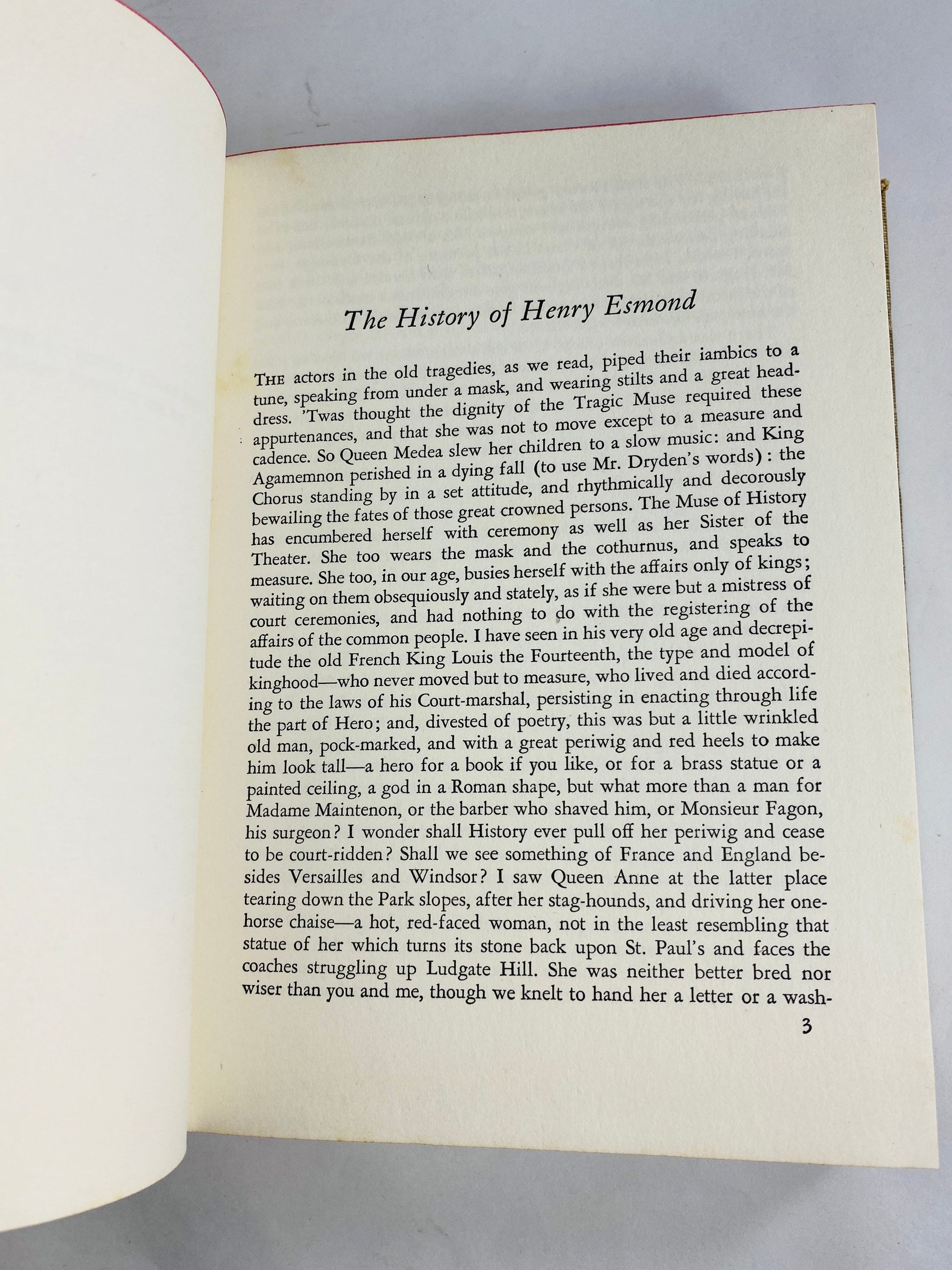 1942 History of Henry Esmond Beautiful beige cloth vintage book about a young man making his way in the corrupt world. Thackeray