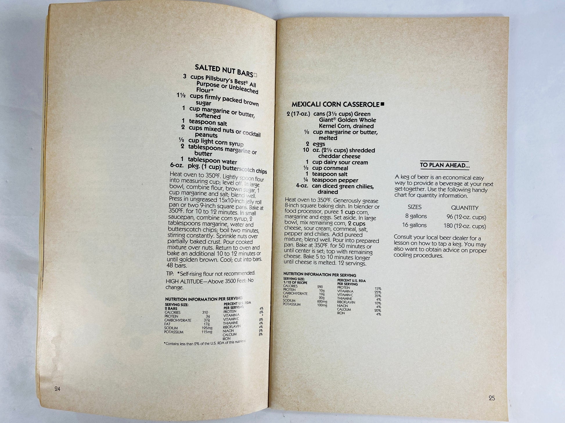 Pillsbury Vintage Summer Picnic Recipe cookbook booklet circa 1982. Texas BBQ, Cocktail Appetizers, Garden Receptions, Tailgate, Patio Luau