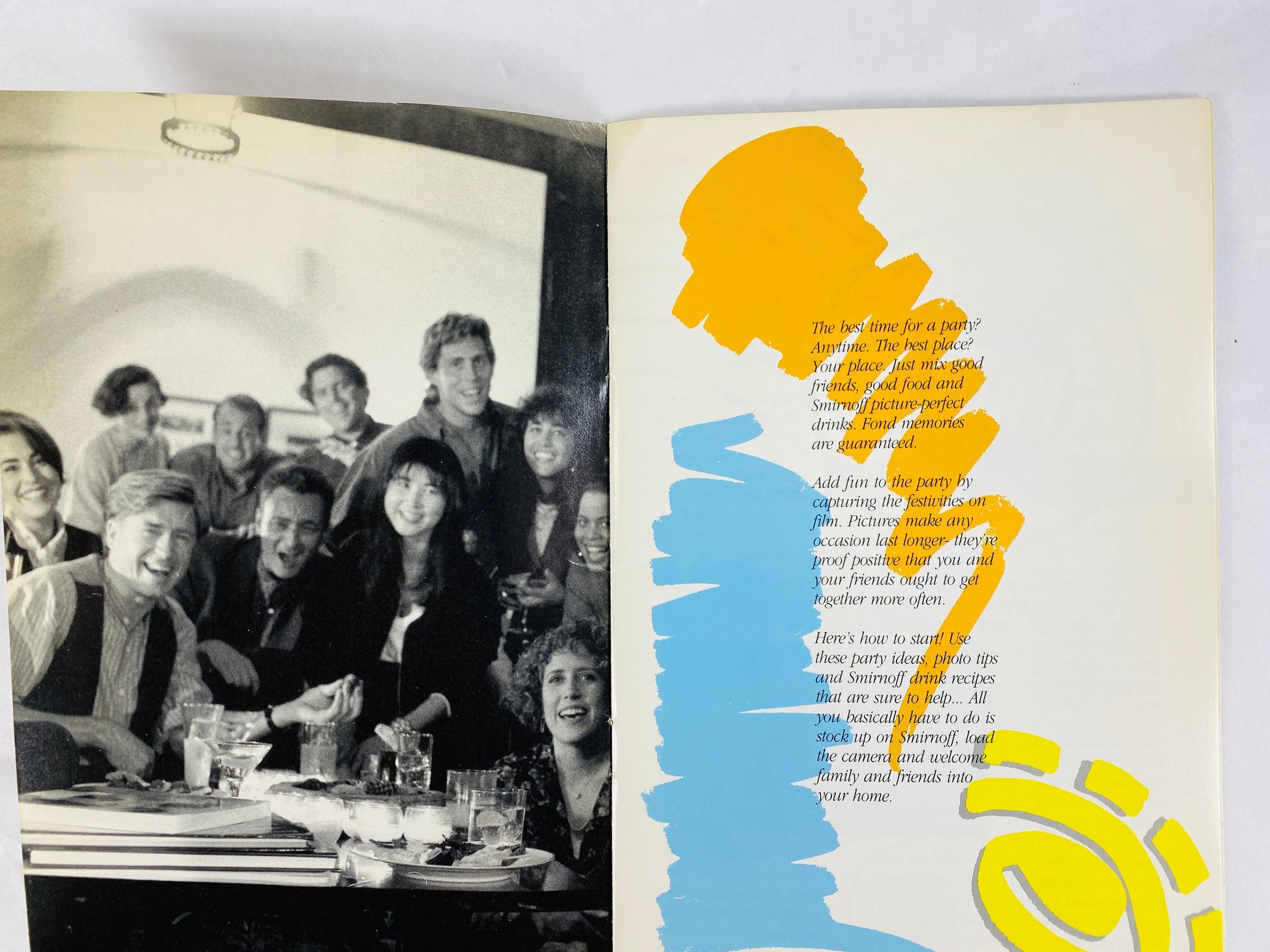 Smirnoff Party Book Vintage home bartender booklet RARE vodka Collectible circa 1992 House warming gift Father's Day batending