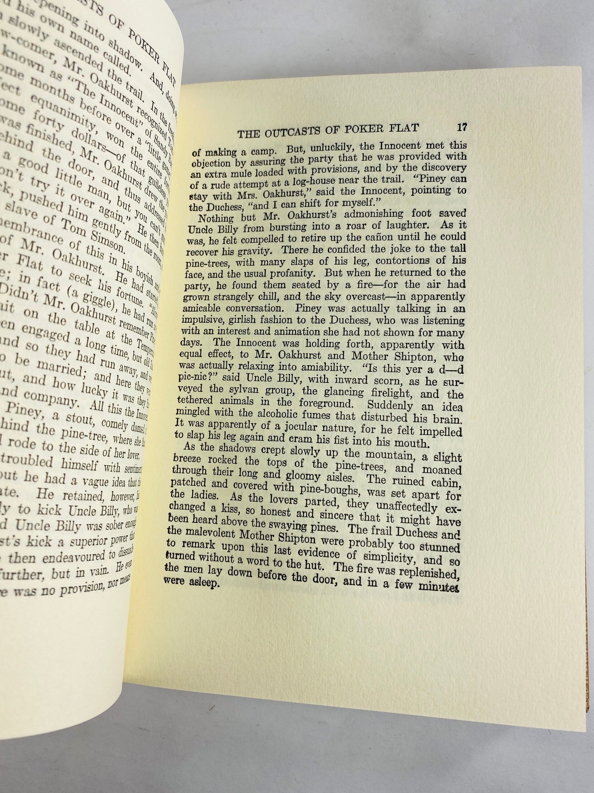 Bret Harte vintage book of short stories & poems about miners, gamblers, and other California Gold Rush figures. Beige gold decor