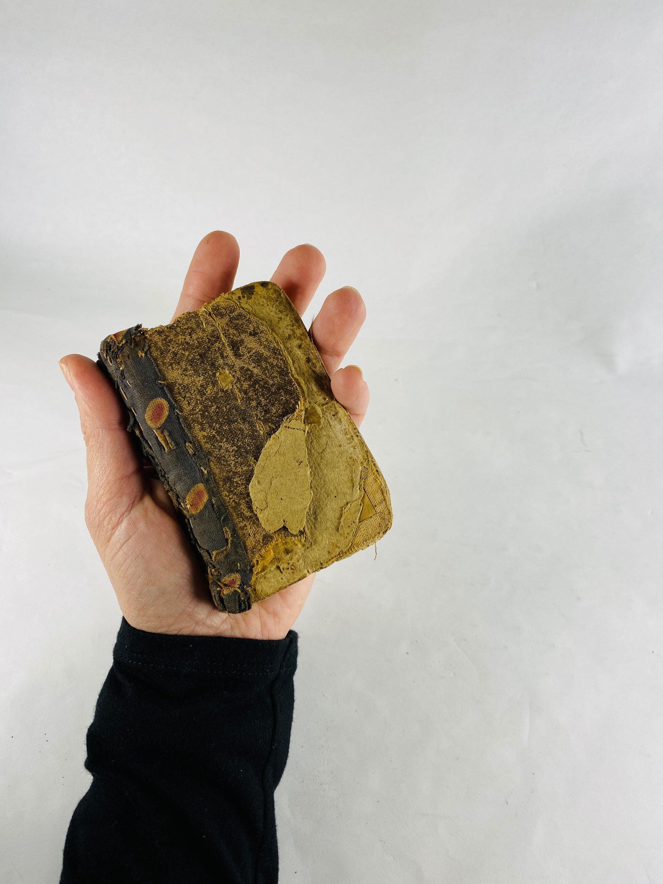 1917 Holy Bible with worn leather cover New York based American