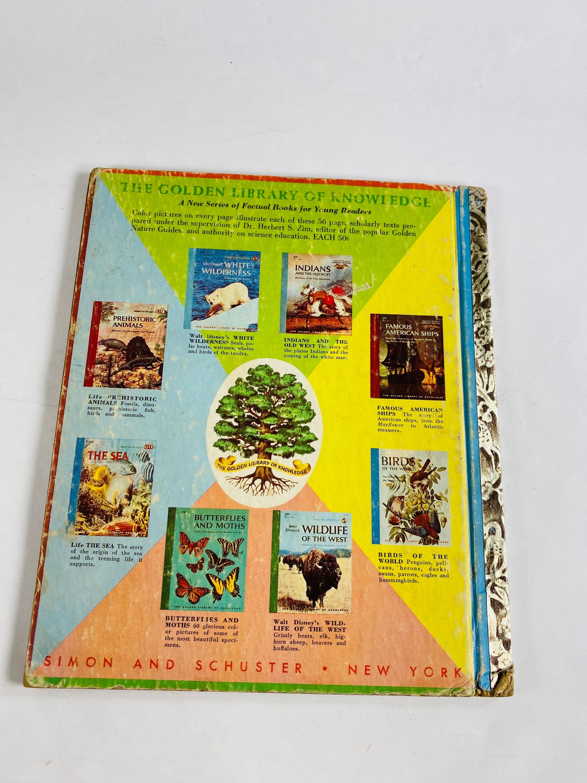 Bambi vintage Walt Disney Little Golden Book circa 1948 EARLY PRINTING. Collectible children's book nursery decor Multicolor back cover