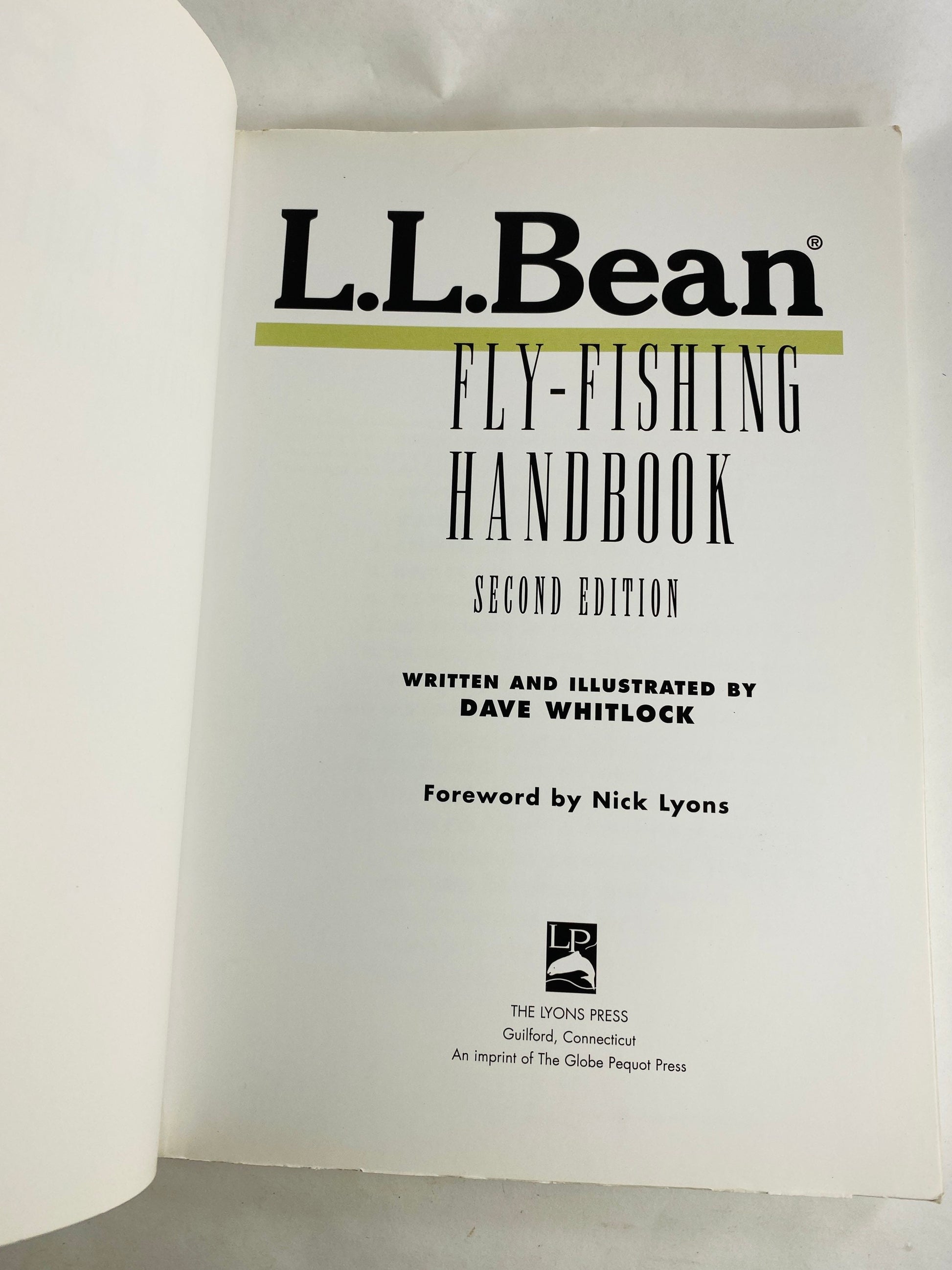 LL Bean Fly Fisherman's Handbook Vintage paperback book guide circa 1996. Father’s Day gift Fisherman Aesthetic Maritime Living