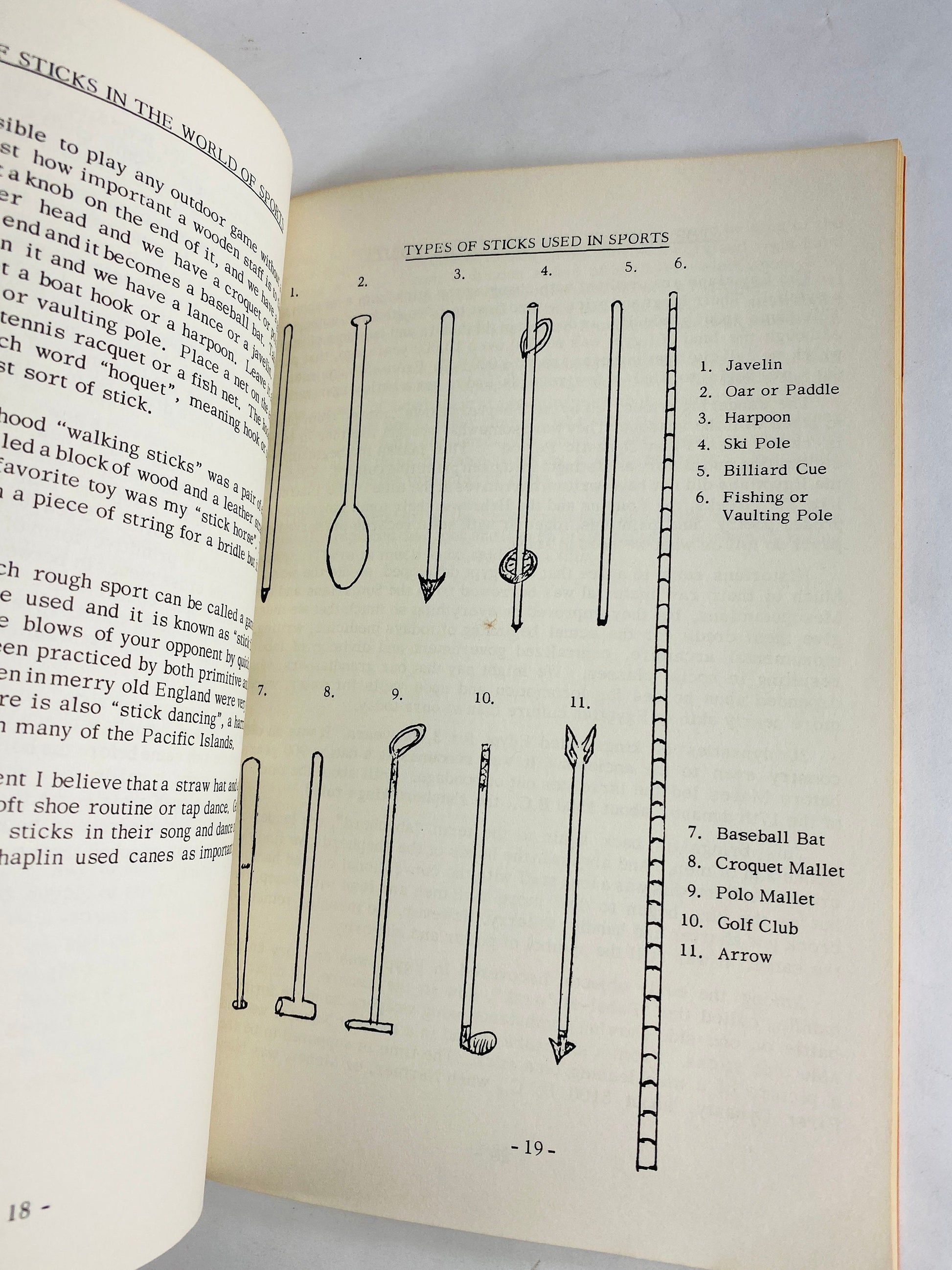 Story of Sticks and Walking Canes SIGNED First Edition vintage booklet Roger Adkins circa 1967 Extremely RARE reference history magic witch