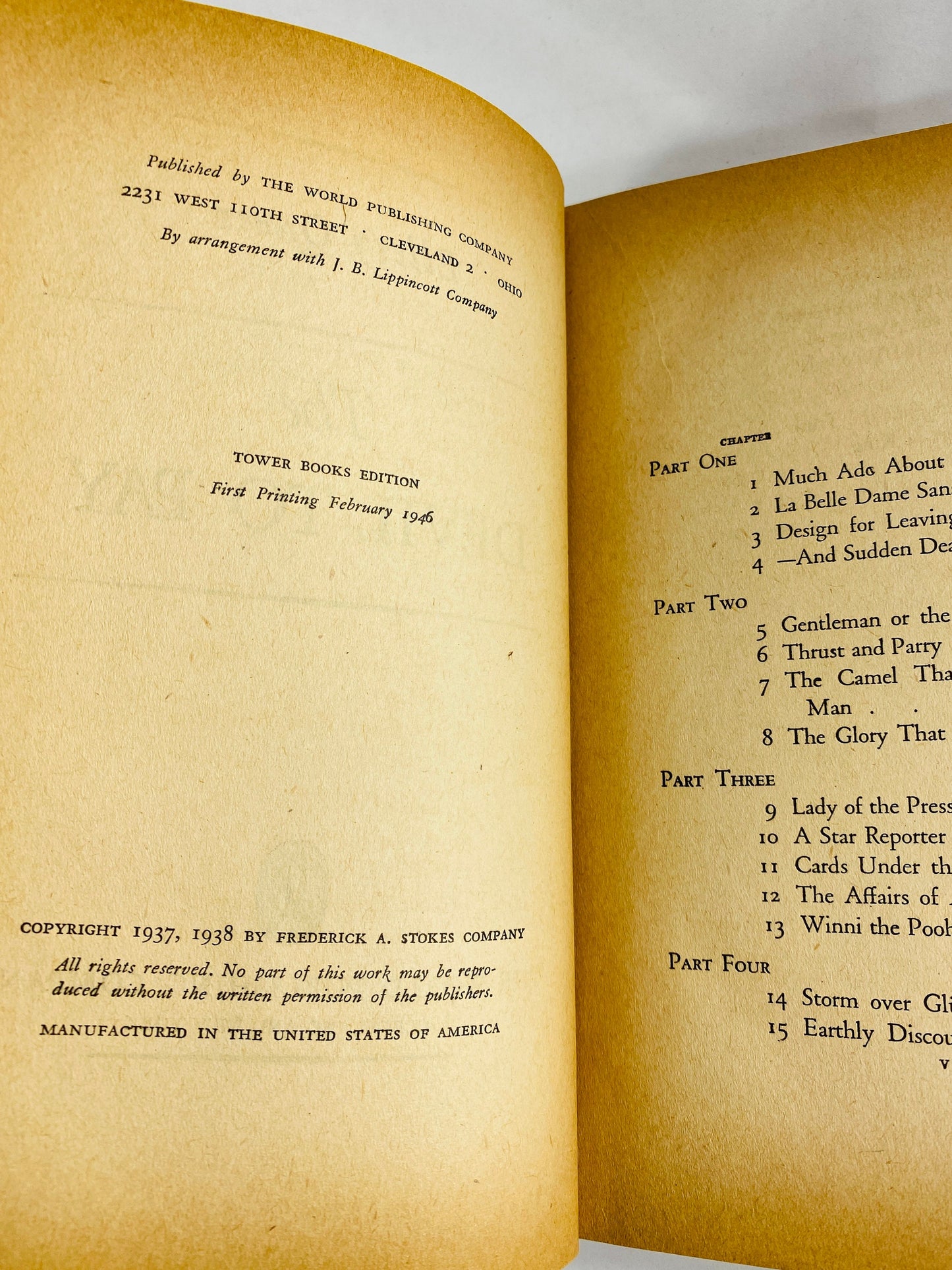Devil to Pay by Ellery Queen vintage book circa 1943 Murder mystery which became a popular Hollywood movie.