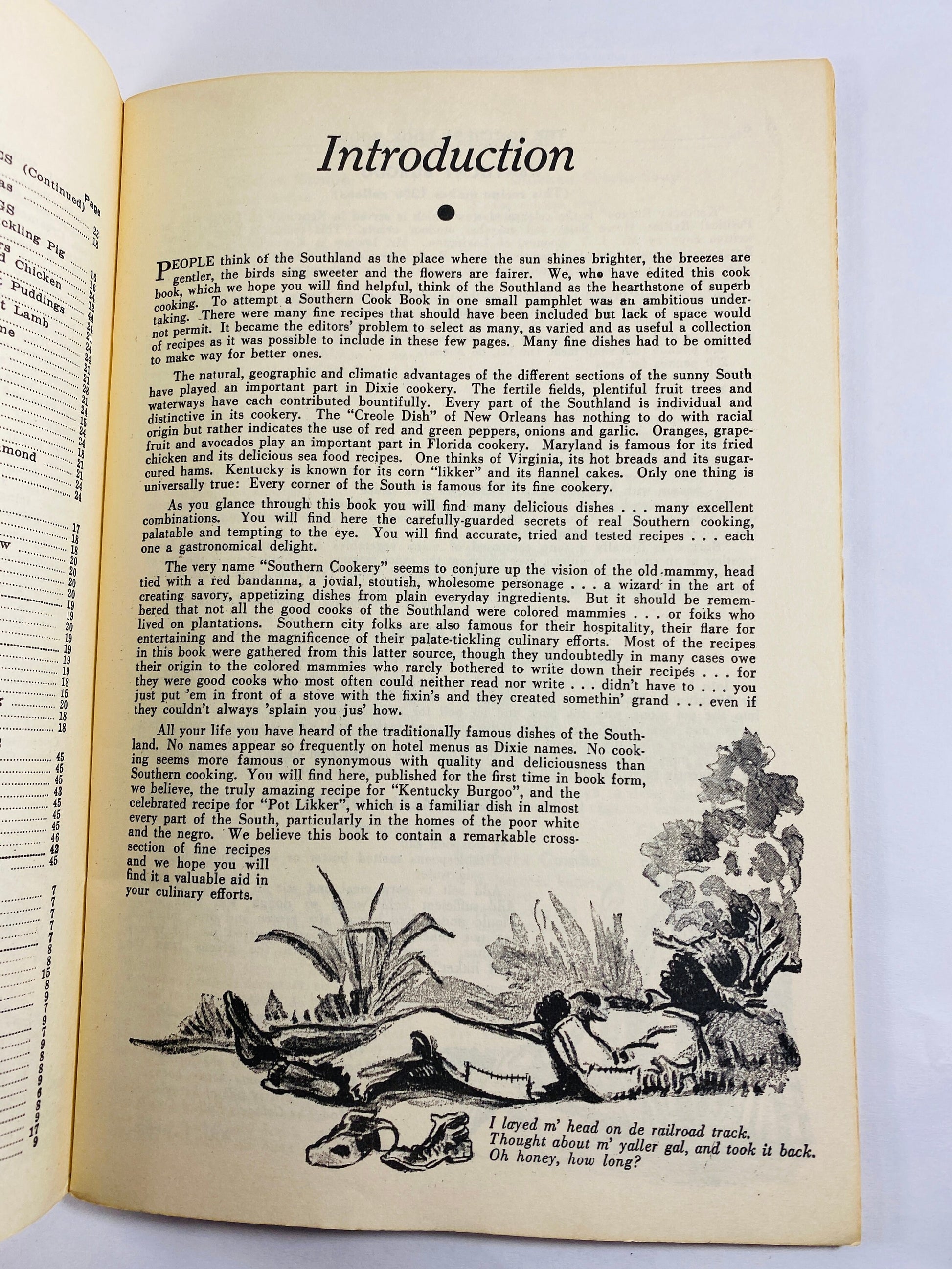 Southern Cook Book of Fine Old Recipes circa 1939 Vintage booklet by Lillie Lustig. Gumbo, okra, Turtle Soup, Bouillabaisse