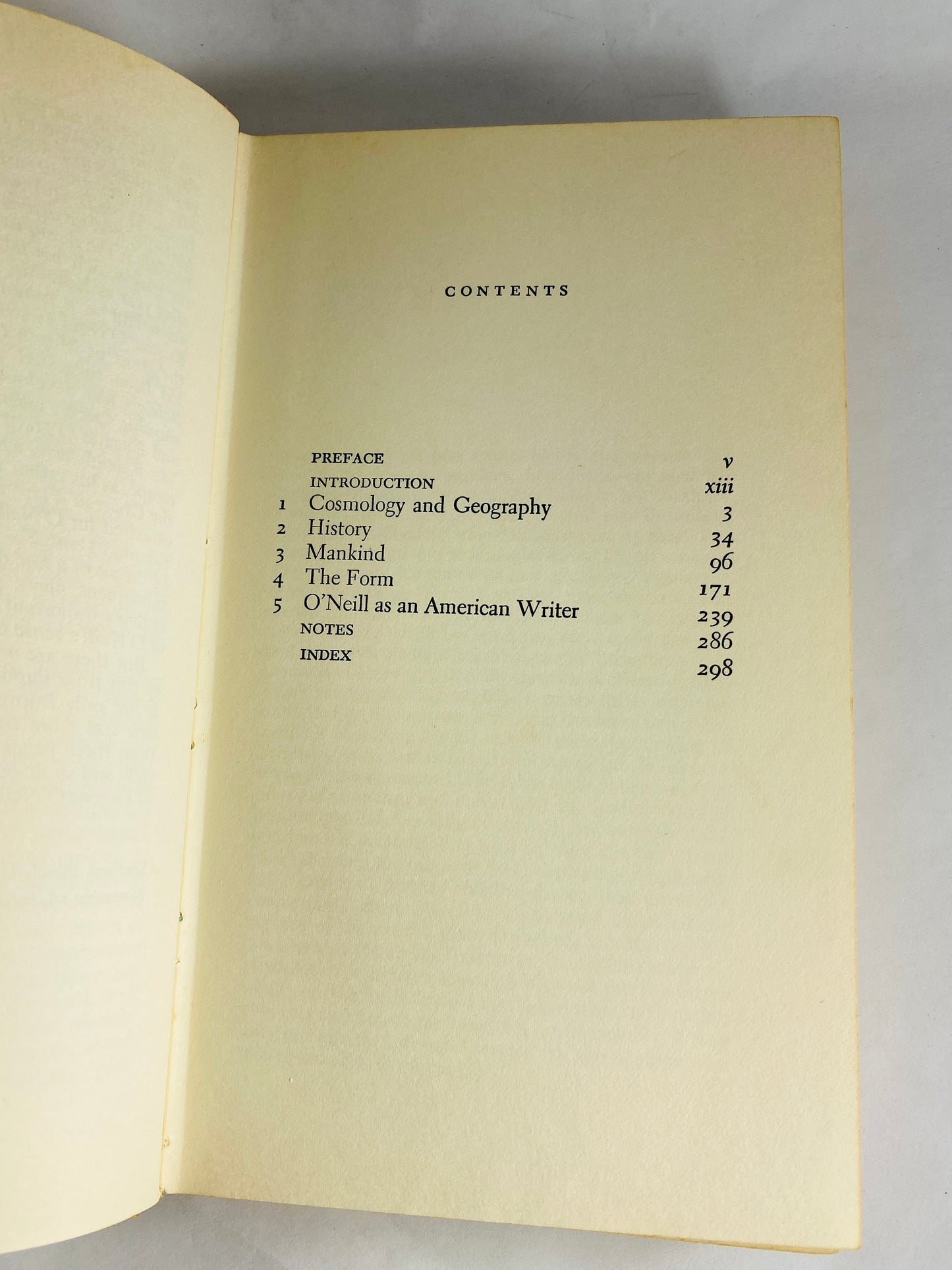 Eugene O'Neill Plays Cosmology & Geography, History, Mankind, The Form vintage book circa 1965 Former library book. Red decor Theatre gift