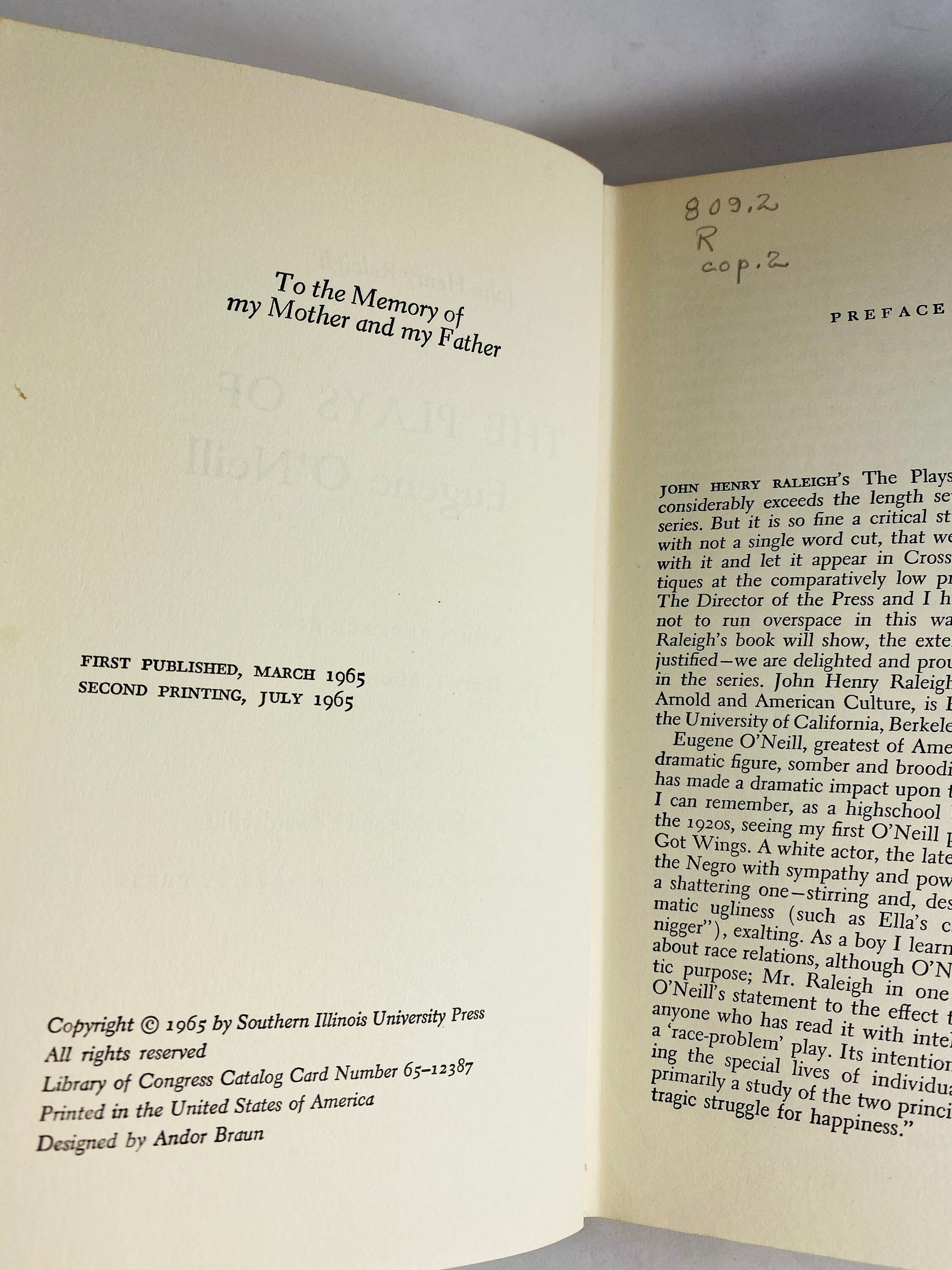 Eugene O'Neill Plays Cosmology & Geography, History, Mankind, The Form vintage book circa 1965 Former library book. Red decor Theatre gift