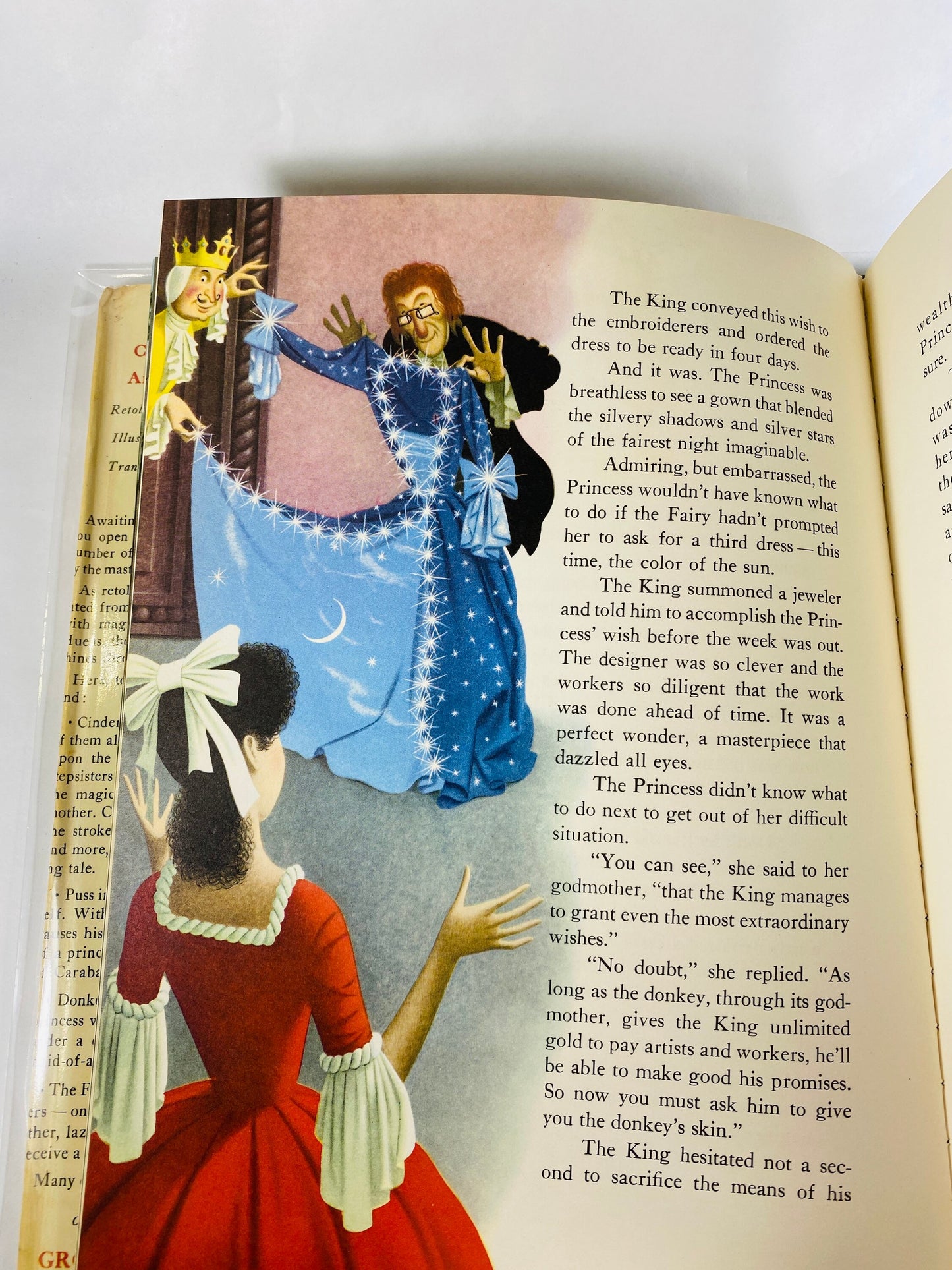 Cinderella OVERSIZED vintage children’s book circa 1957 with dust jacket EARLY PRINTING Cappe Collectible princess nursery decor