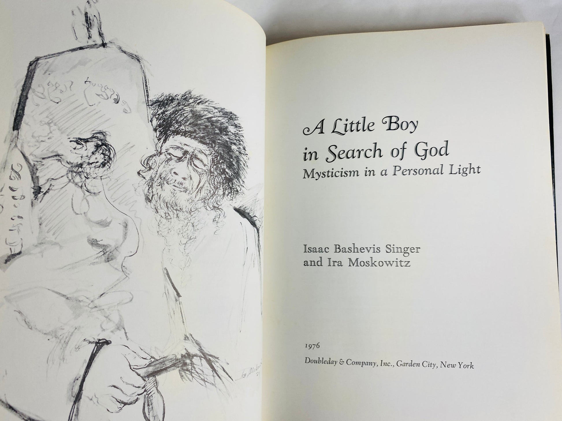 Isaac Bashevis Singer Little Boy in Search of God: Mysticism in a Personal Light FIRST EDITION vintage book circa 1976.