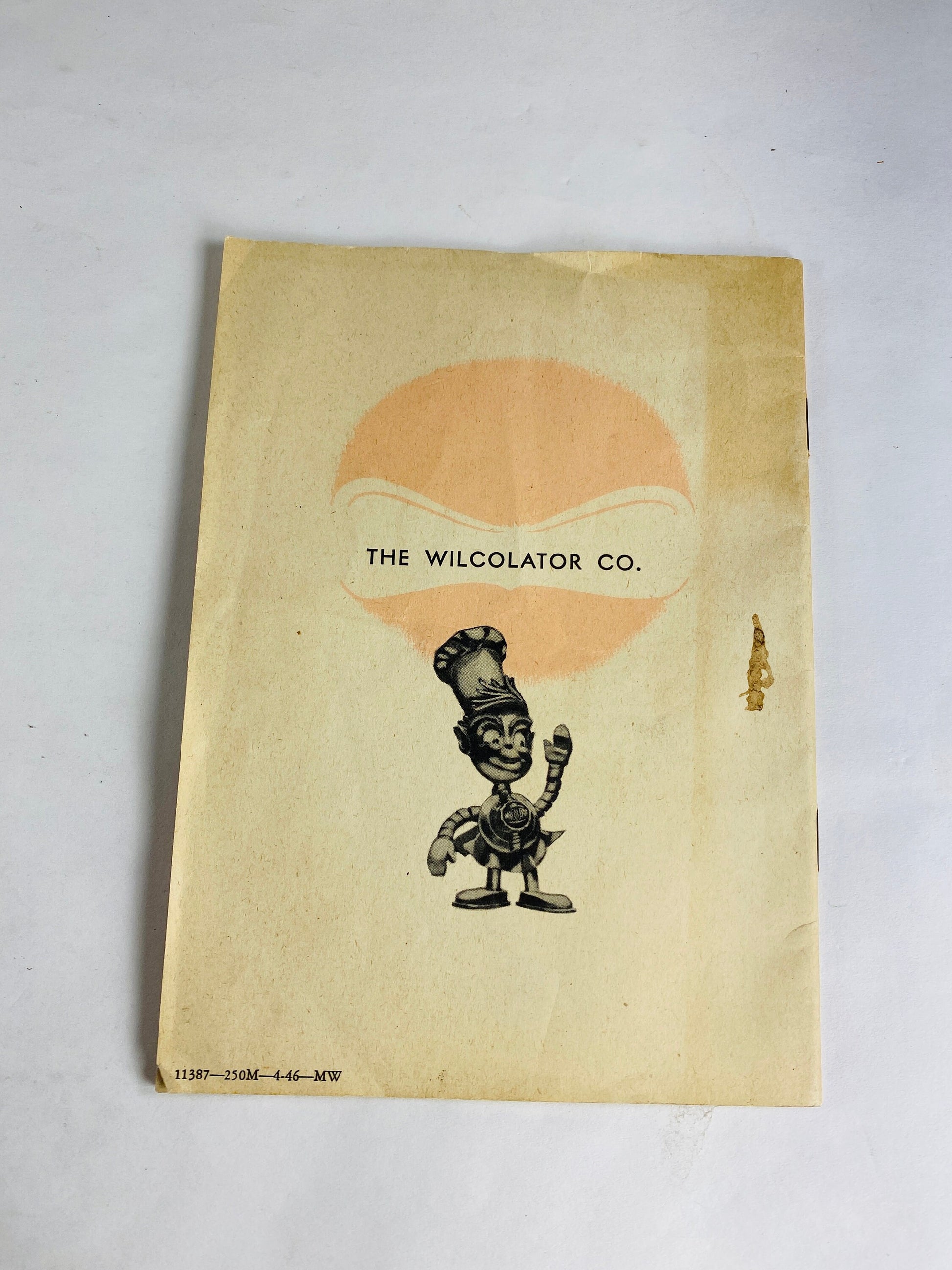 1950 Wilcolator Vintage cookbook & oven guide book Paperback manual stove oven retro kitchen