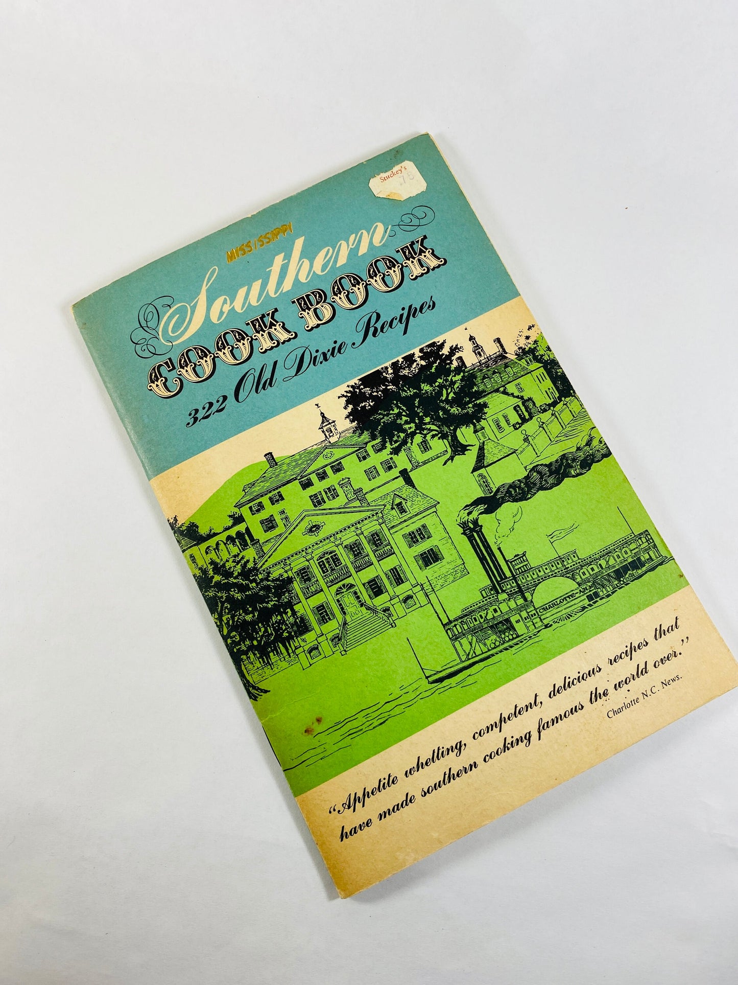 Southern Cook Book of Fine Old Recipes circa 1939 Vintage booklet by Lillie Lustig. Gumbo, okra, Turtle Soup, Bouillabaisse