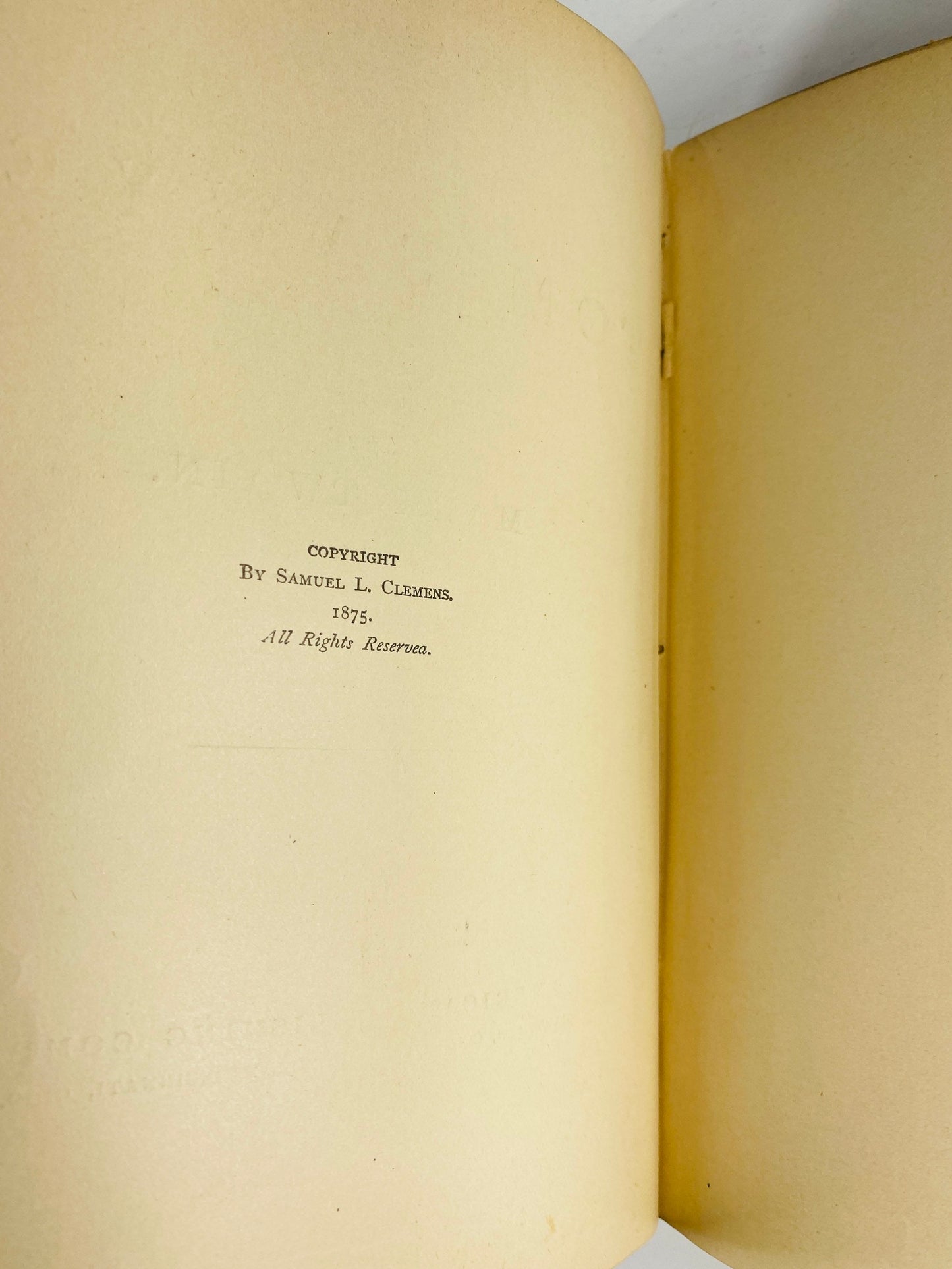 SECOND PRINTING The Adventures of Tom Sawyer circa 1885 by Mark Twain, Samuel Clemens. Vintage book collector gift. Printed on wove paper.