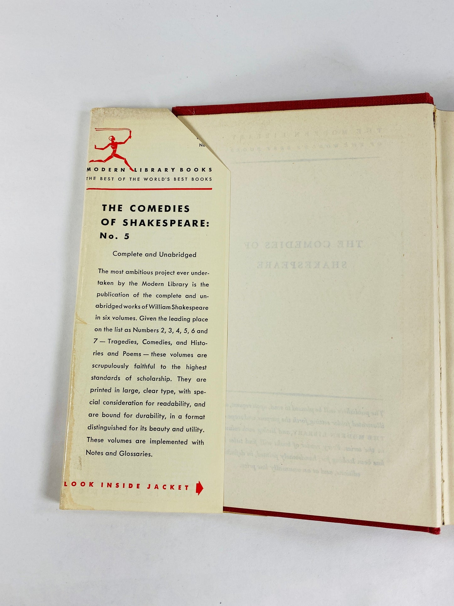 1952 Shakespeare Comedies Vintage Modern Library book with dust jacket Taming of the Shrew, Merry Wives of Windsor, Much Ado About Nothing