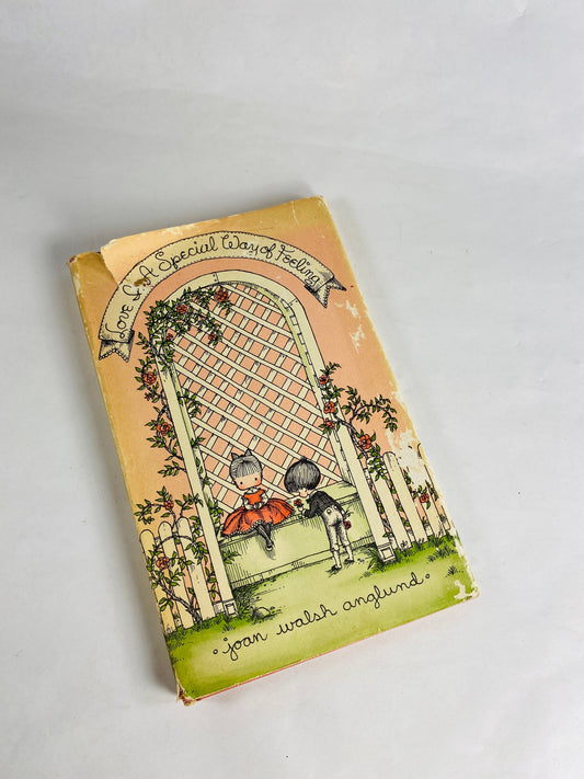 Love is a Special Way of Feeling vintage book Joan Walsh Anglund circa 1960 Sweet pink miniature small book Chanukah gift stocking stuffer