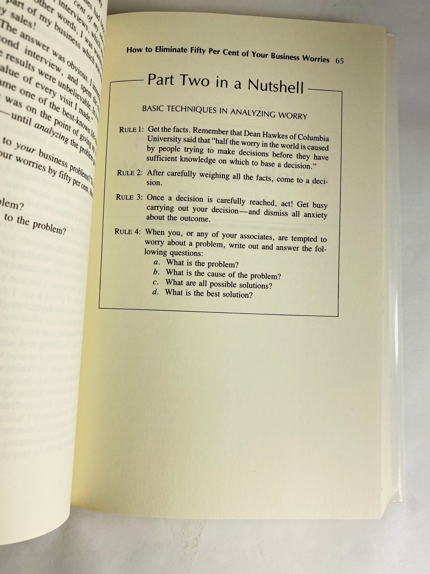 Dale Carnegie How to Stop Worrying and Start Living vintage book circa 1983 Self-Help Mindfulness self care