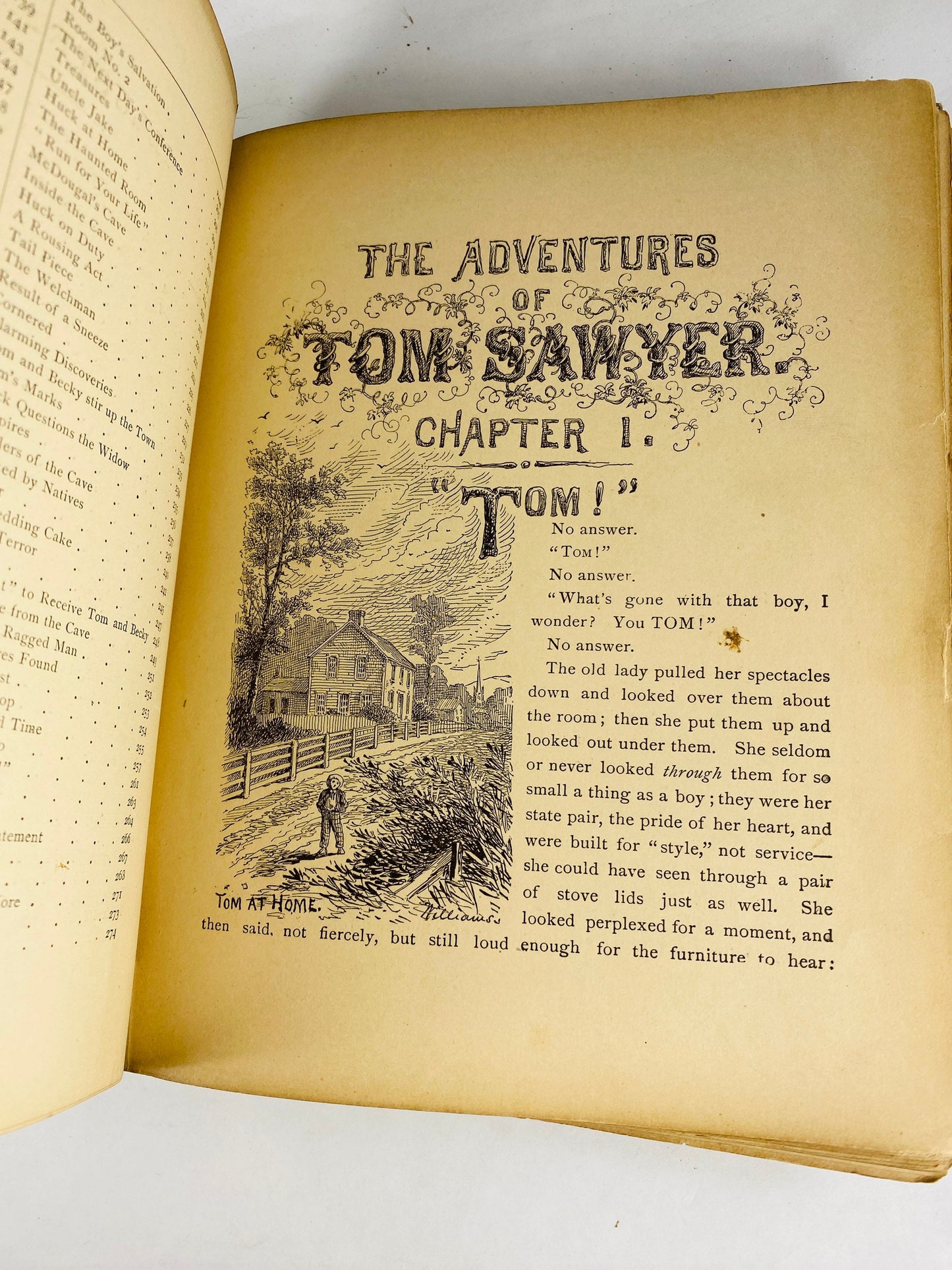 SECOND PRINTING The Adventures of Tom Sawyer circa 1885 by Mark Twain, Samuel Clemens. Vintage book collector gift. Printed on wove paper.