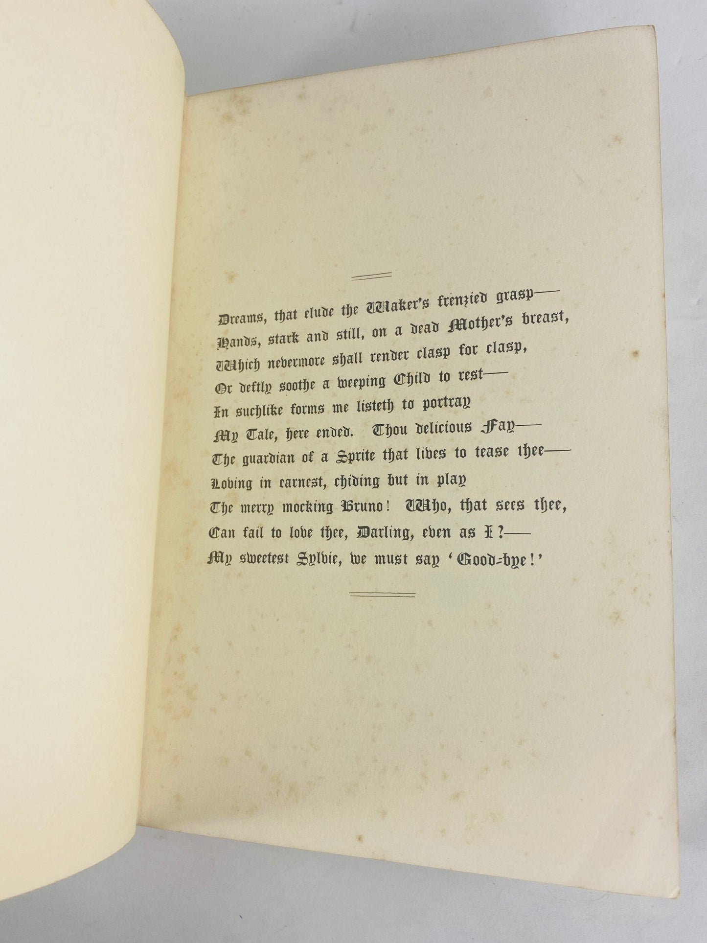 1899 Absurdism clashing with magic in Sylvie & Bruno Concluded by Lewis Carroll author of Alice’s Adventures in Wonderland Antique book