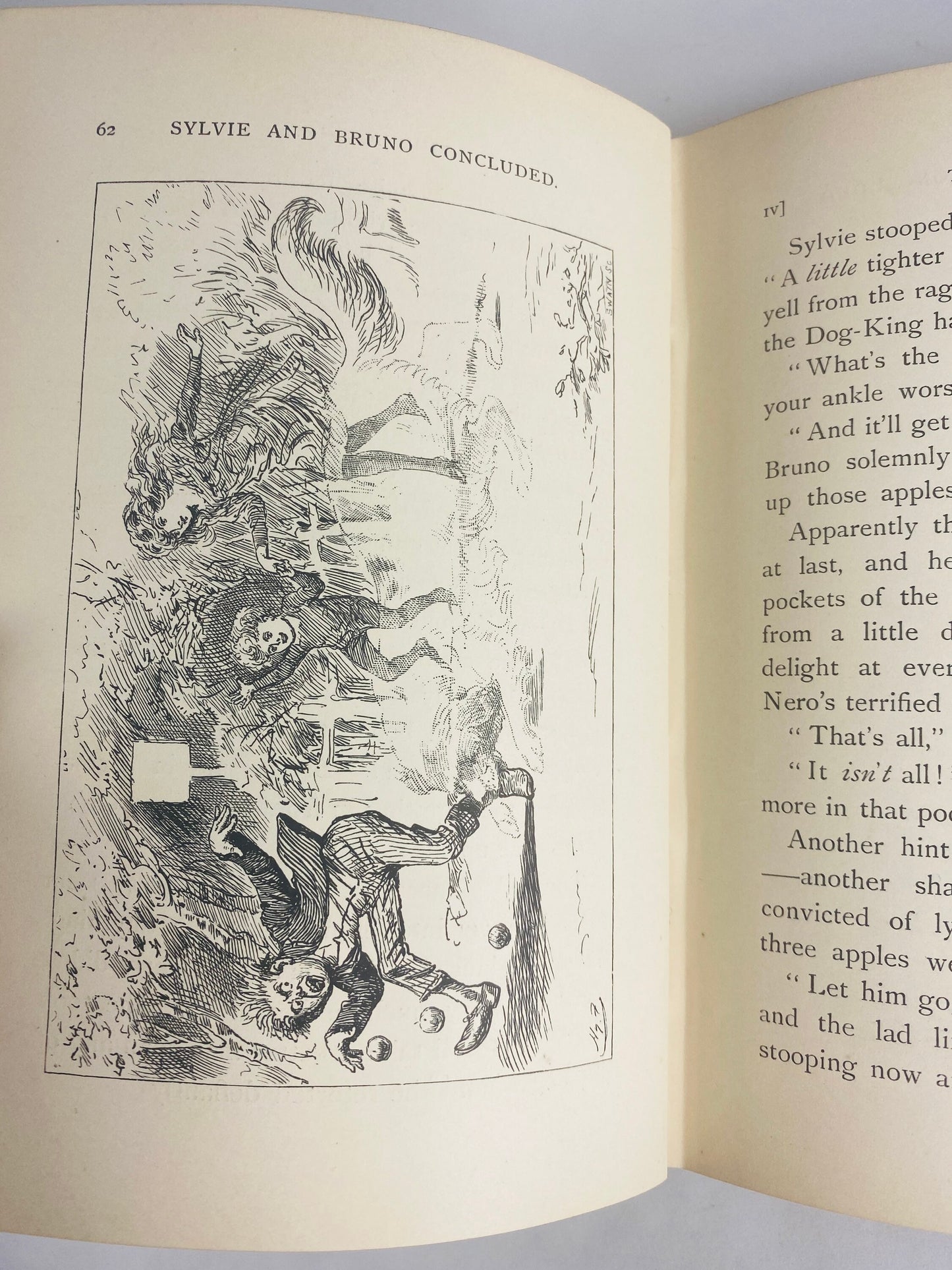 1899 Absurdism clashing with magic in Sylvie & Bruno Concluded by Lewis Carroll author of Alice’s Adventures in Wonderland Antique book