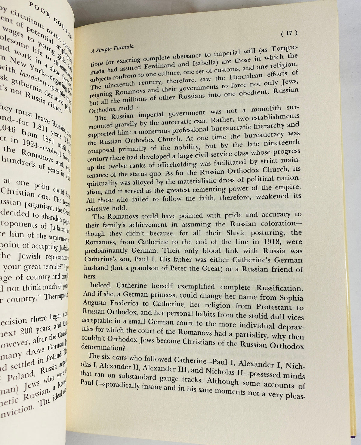 Saga of the Russian Jew in America Jewish history Poor Cousins vintage book by Ande Manners circa 1974