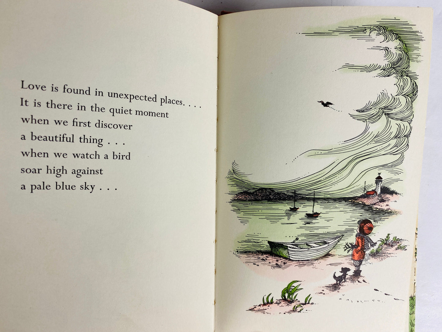 Love is a Special Way of Feeling vintage book Joan Walsh Anglund circa 1960 Sweet pink miniature small book Chanukah gift stocking stuffer