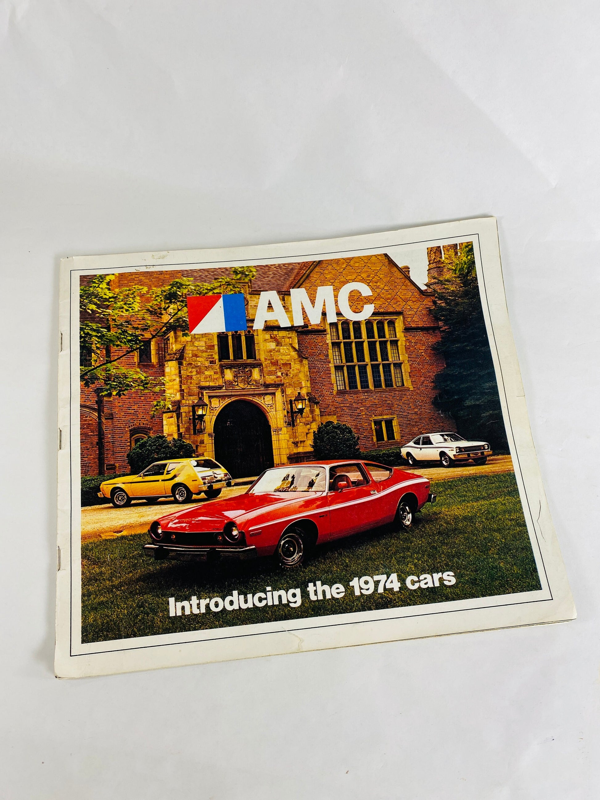 1974 AMC Dealer Showroom Sales Brochure Booklet. Vintage car advertising collectible. Original Catalog Matador Hornet