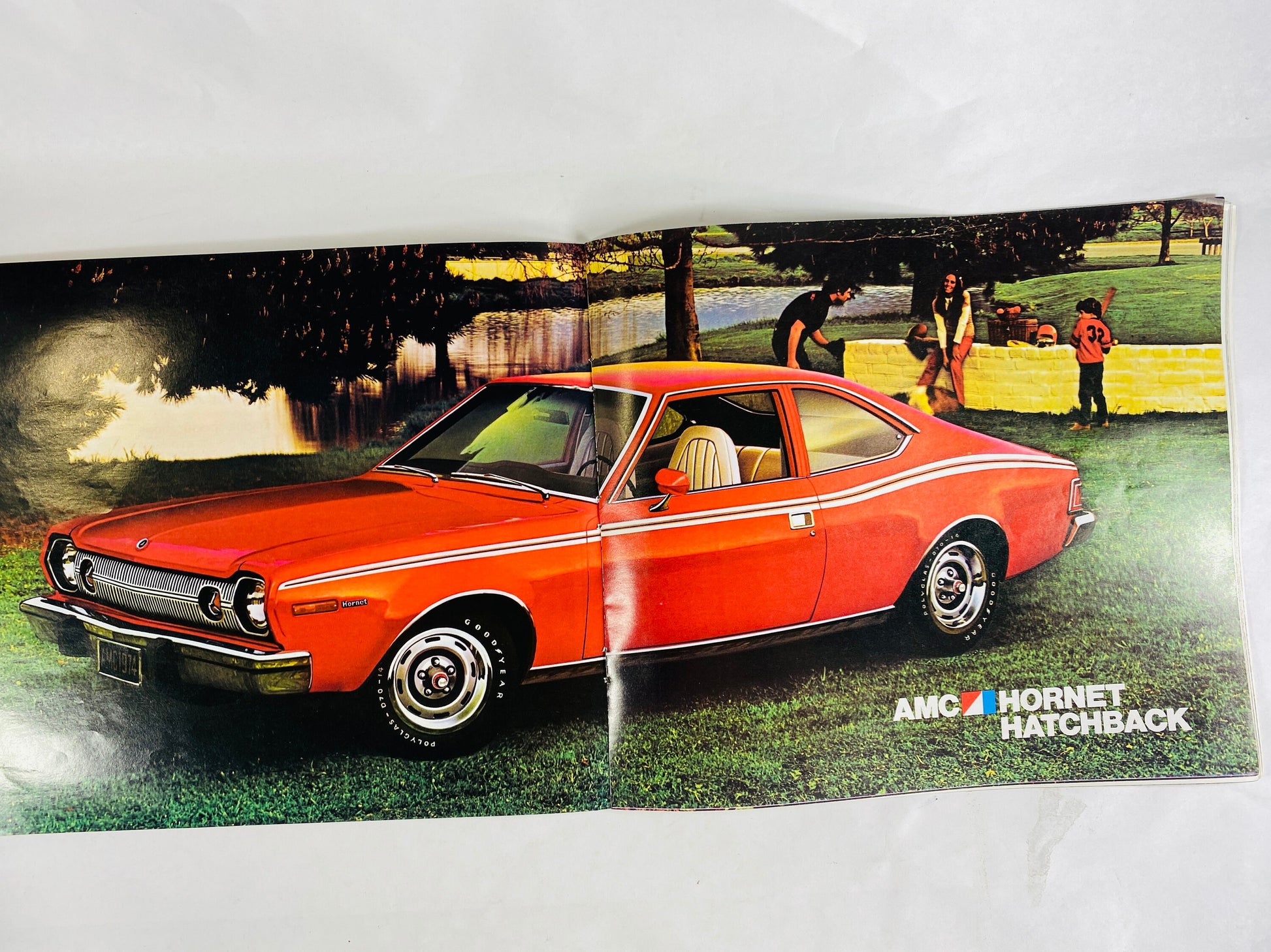 1974 AMC Dealer Showroom Sales Brochure Booklet. Vintage car advertising collectible. Original Catalog Matador Hornet