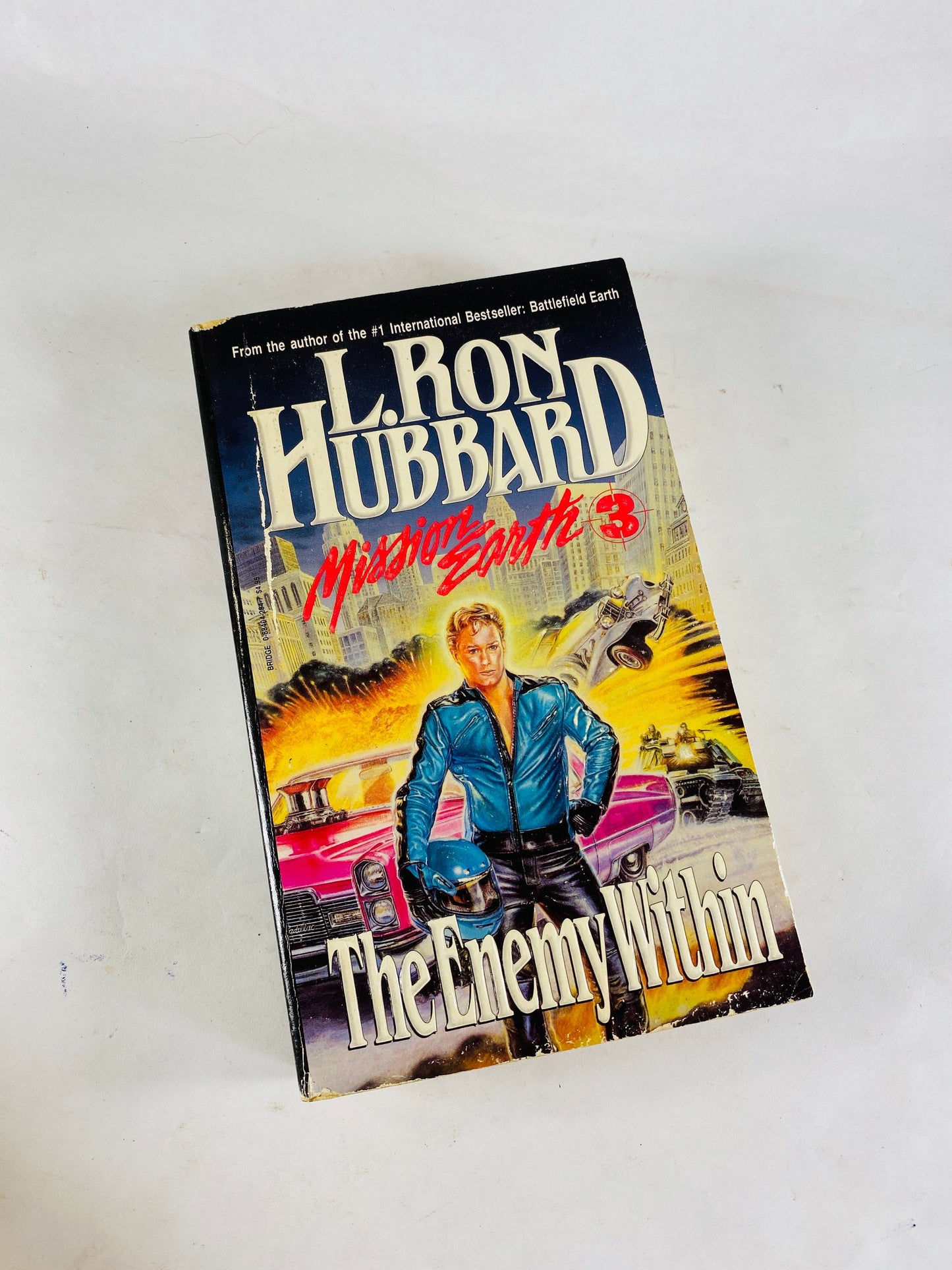 1986 Mission Earth L Ron Hubbard Enemy Within Doomed Planet Villainy Victorious FIRST Printing vintage Mission Earth series paperback book